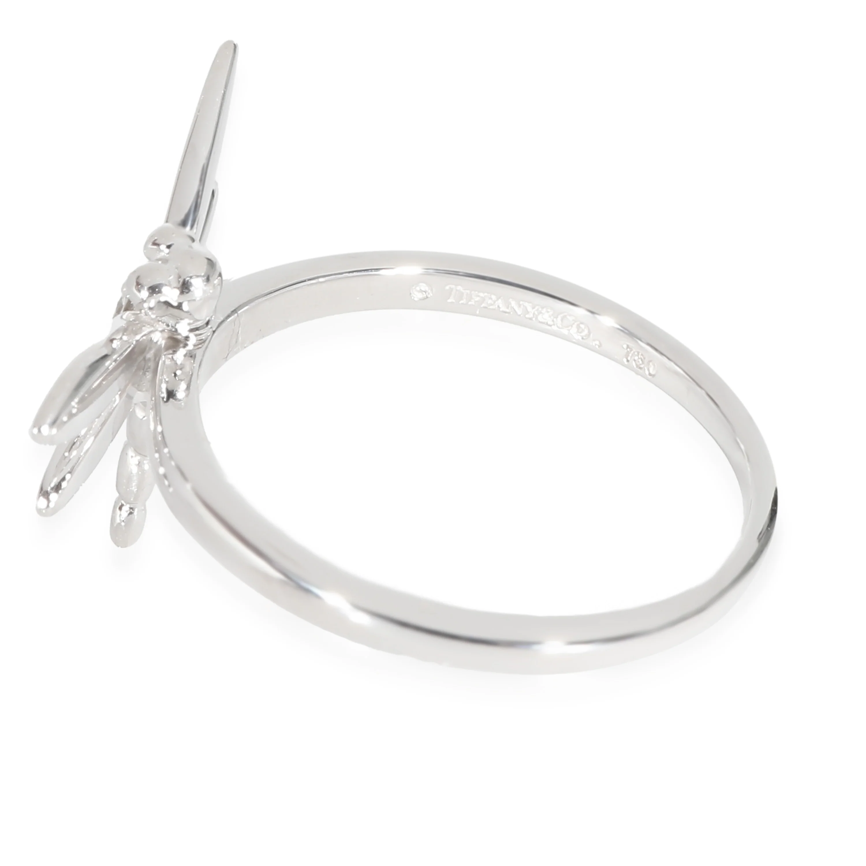 Dragonfly Ring in 18k White Gold 0.08 CTW - Image 2