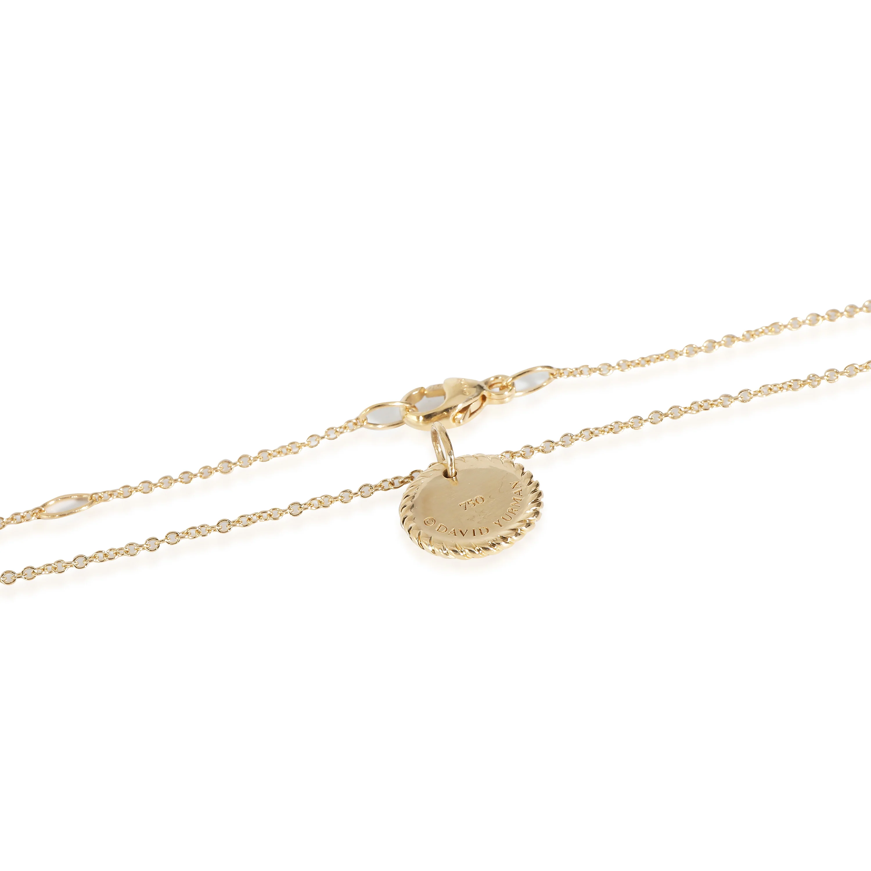 David Yurman Cable Collectibles Evil Eye Pendant in 18K Yellow Gold - Image 2