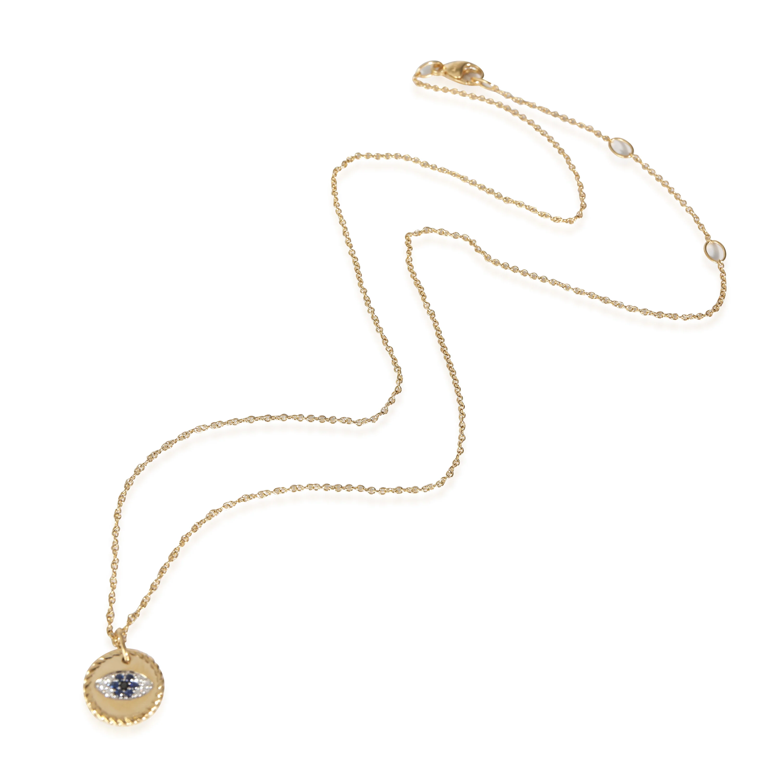 David Yurman Cable Collectibles Evil Eye Pendant in 18K Yellow Gold - Image 3