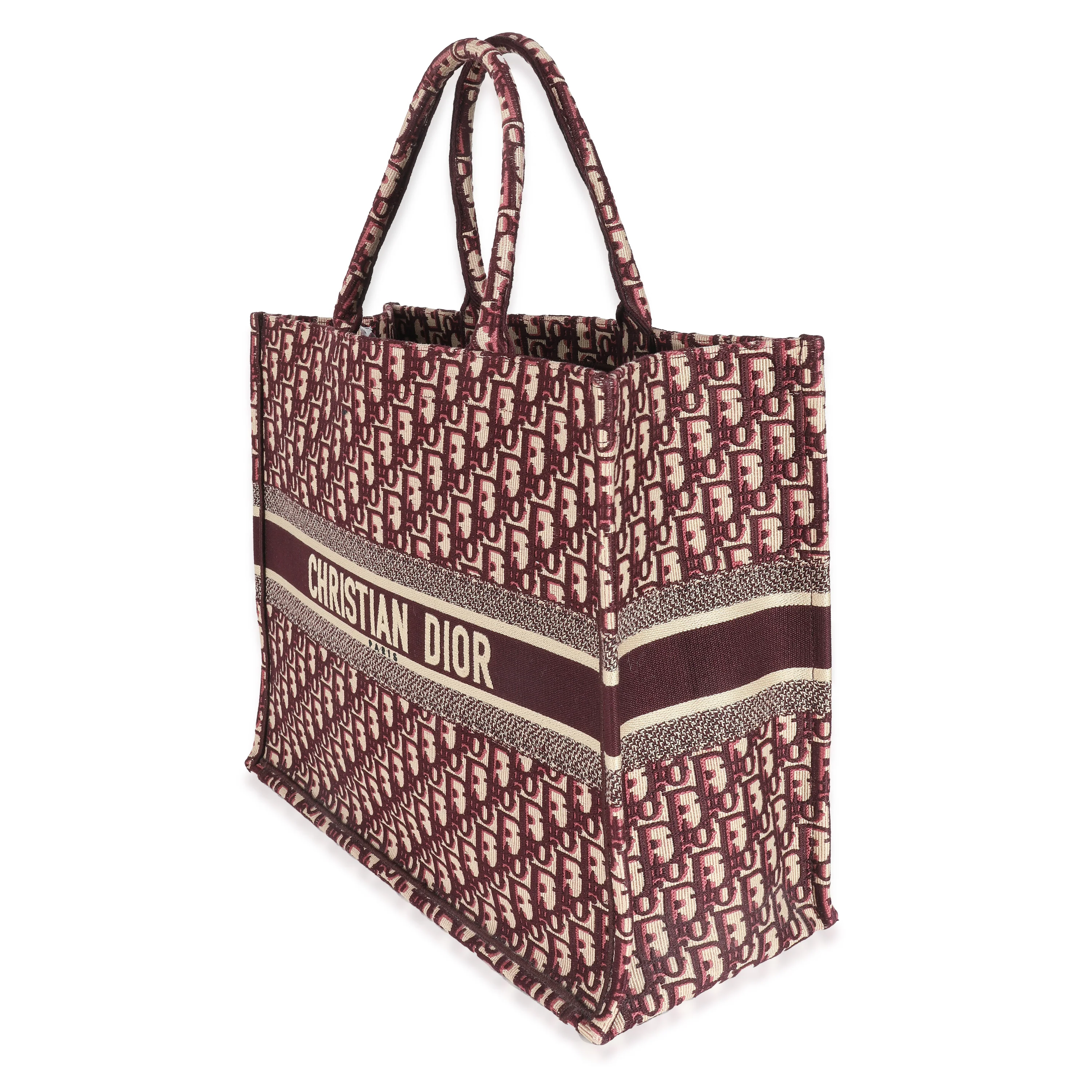 Christian Dior Burgundy Oblique Canvas Large Book Tote - Image 2