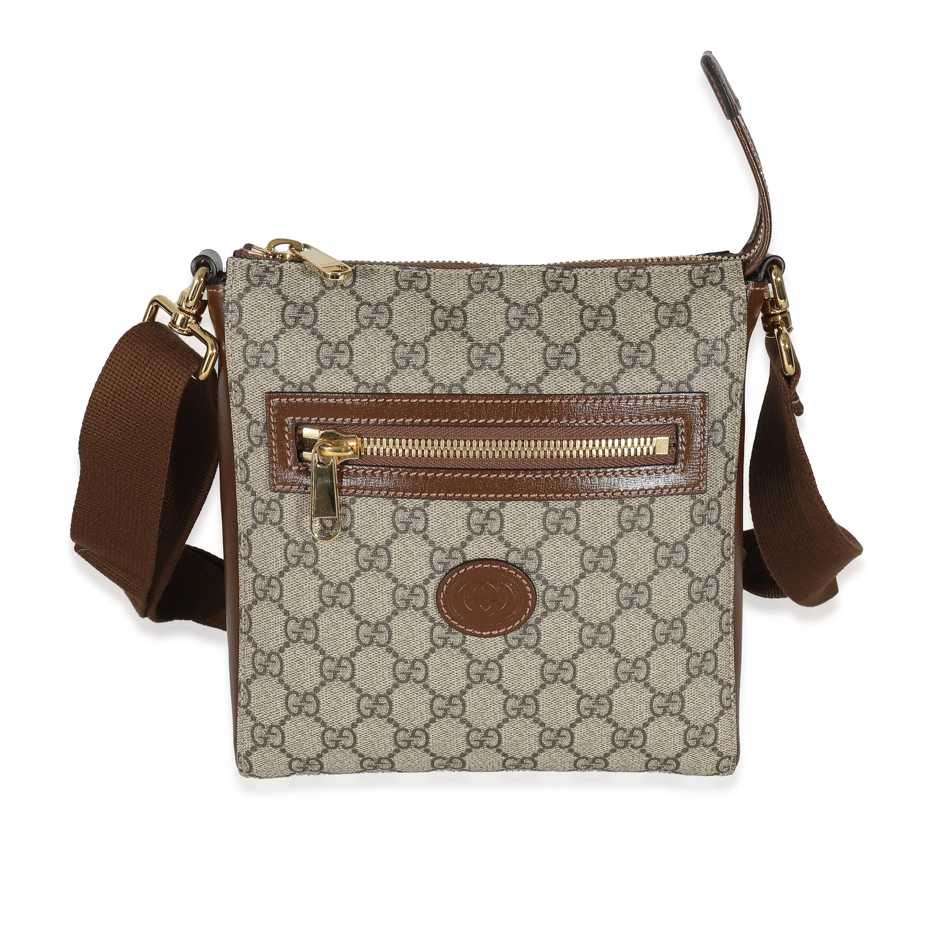 Gucci Brown GG Supreme Canvas Messenger Bag