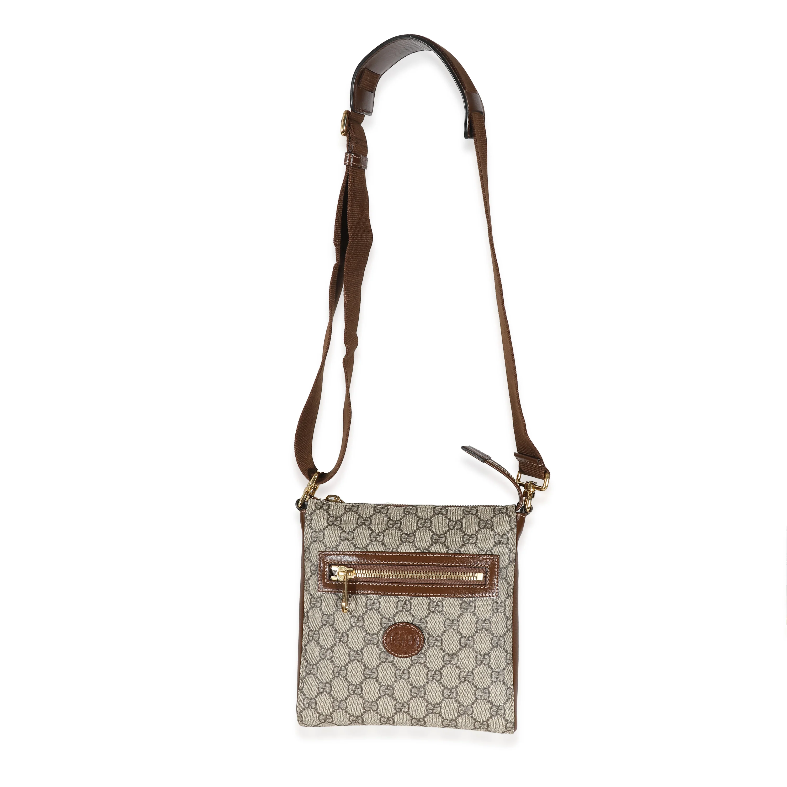 Gucci Brown GG Supreme Canvas Messenger Bag - Image 8