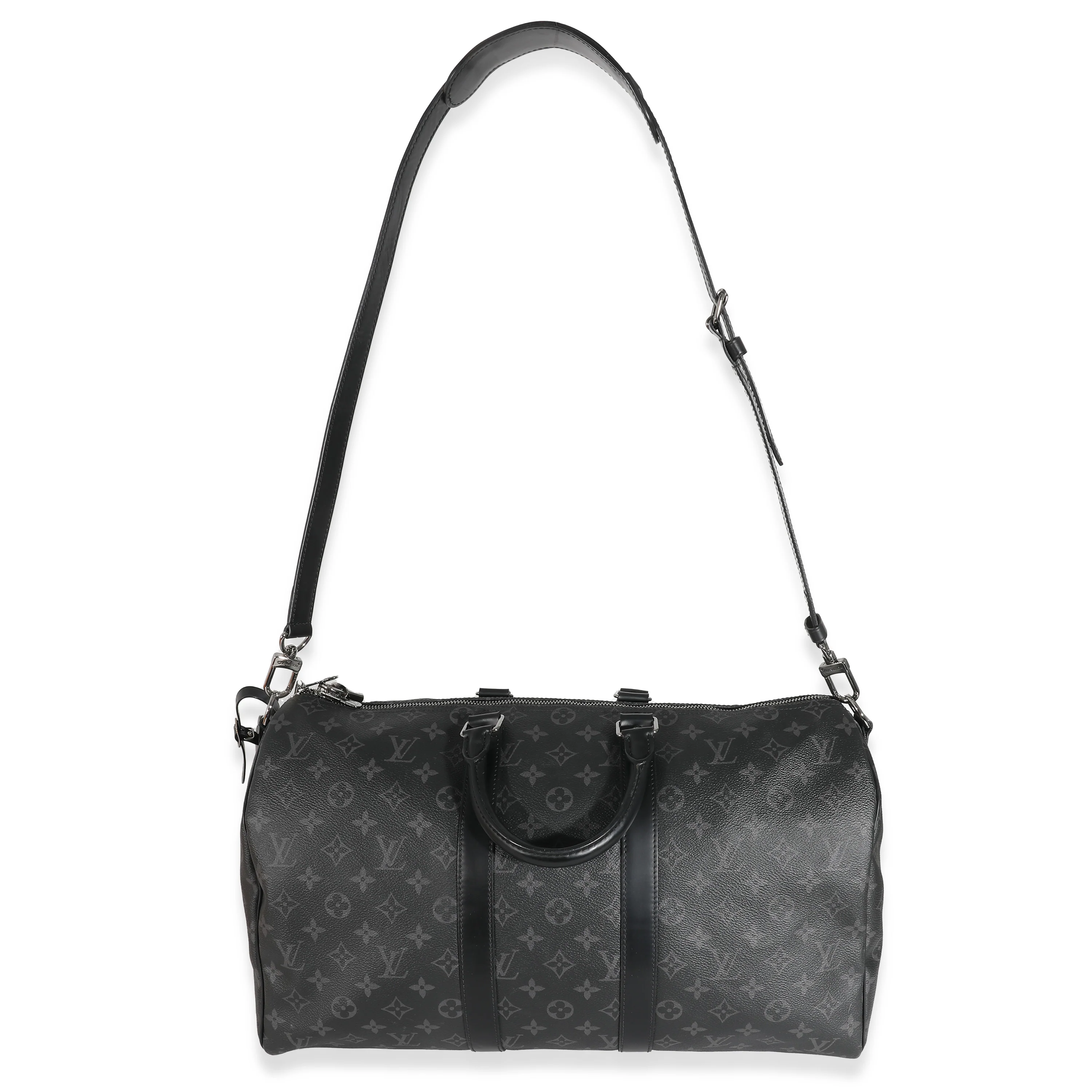 Louis Vuitton Monogram Eclipse Canvas Keepall Bandoulière 45 - Image 8