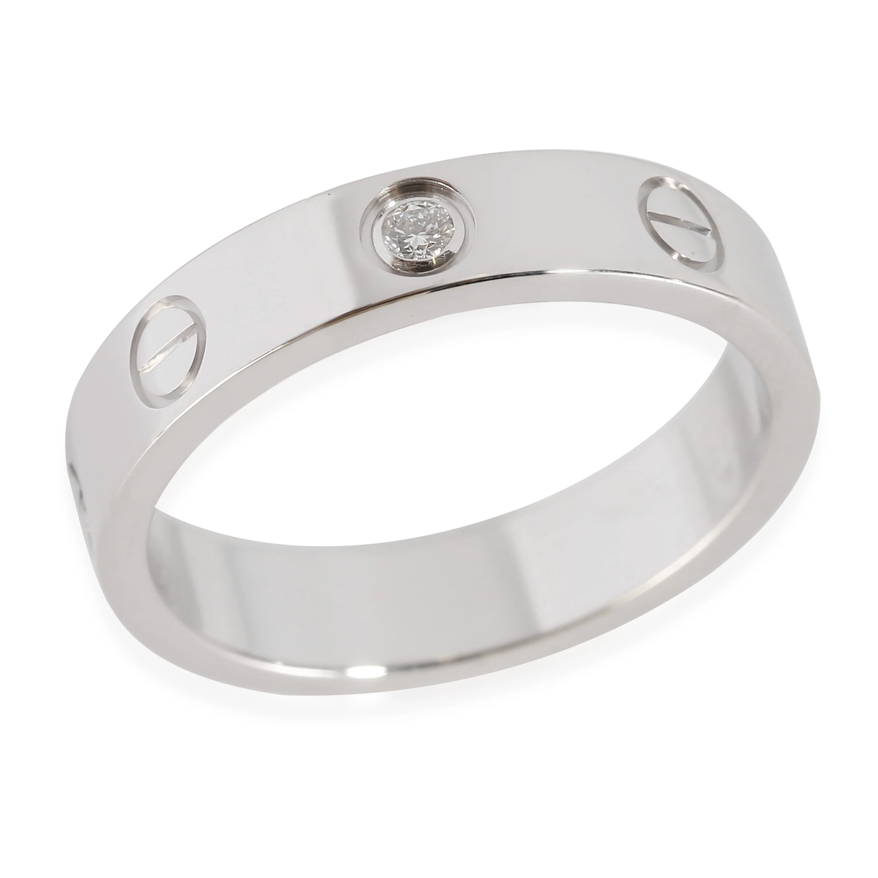 Love Wedding Band, 1 Diamond (White Gold) - Image 2