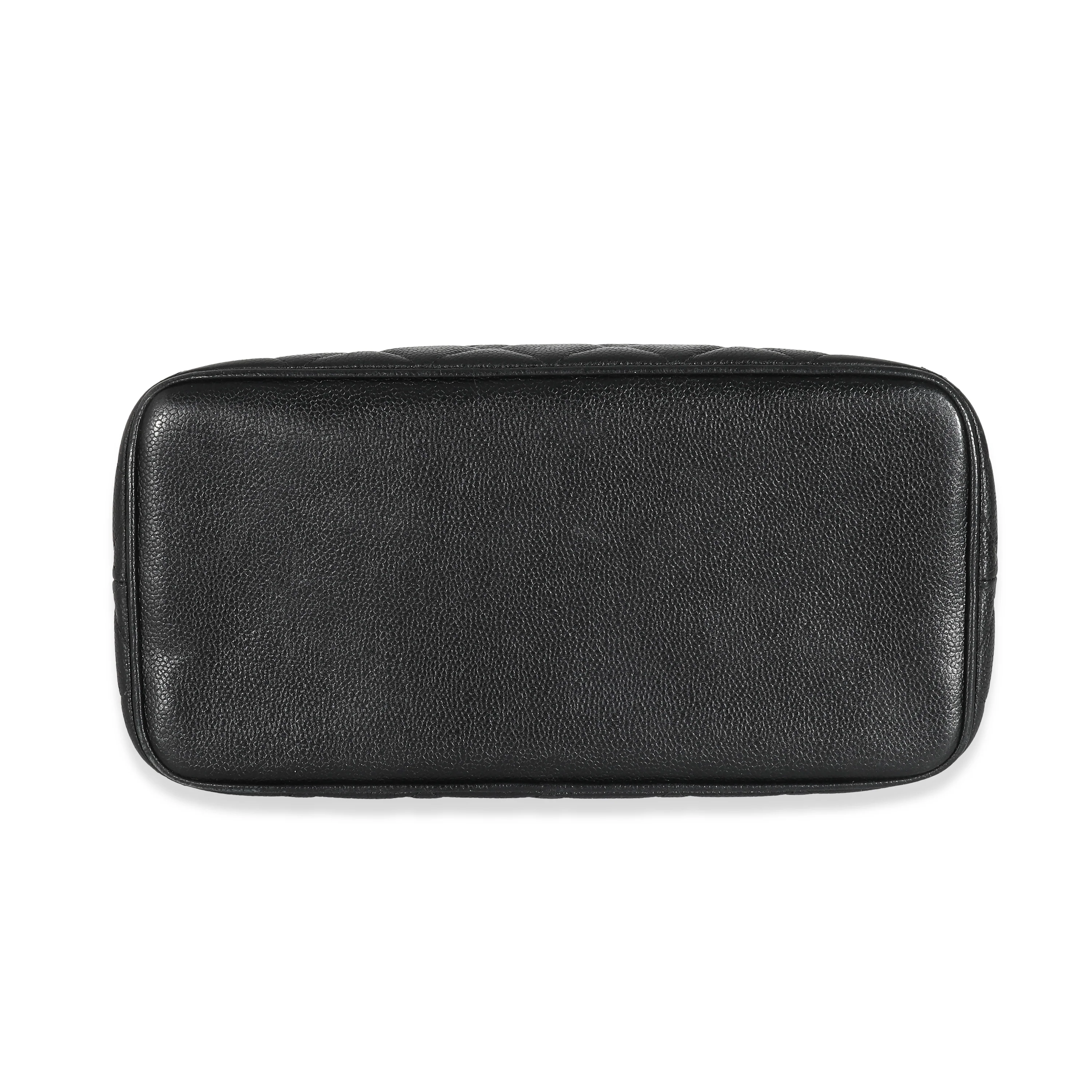 Chanel Black Quilted Caviar Medallion Tote - Image 7