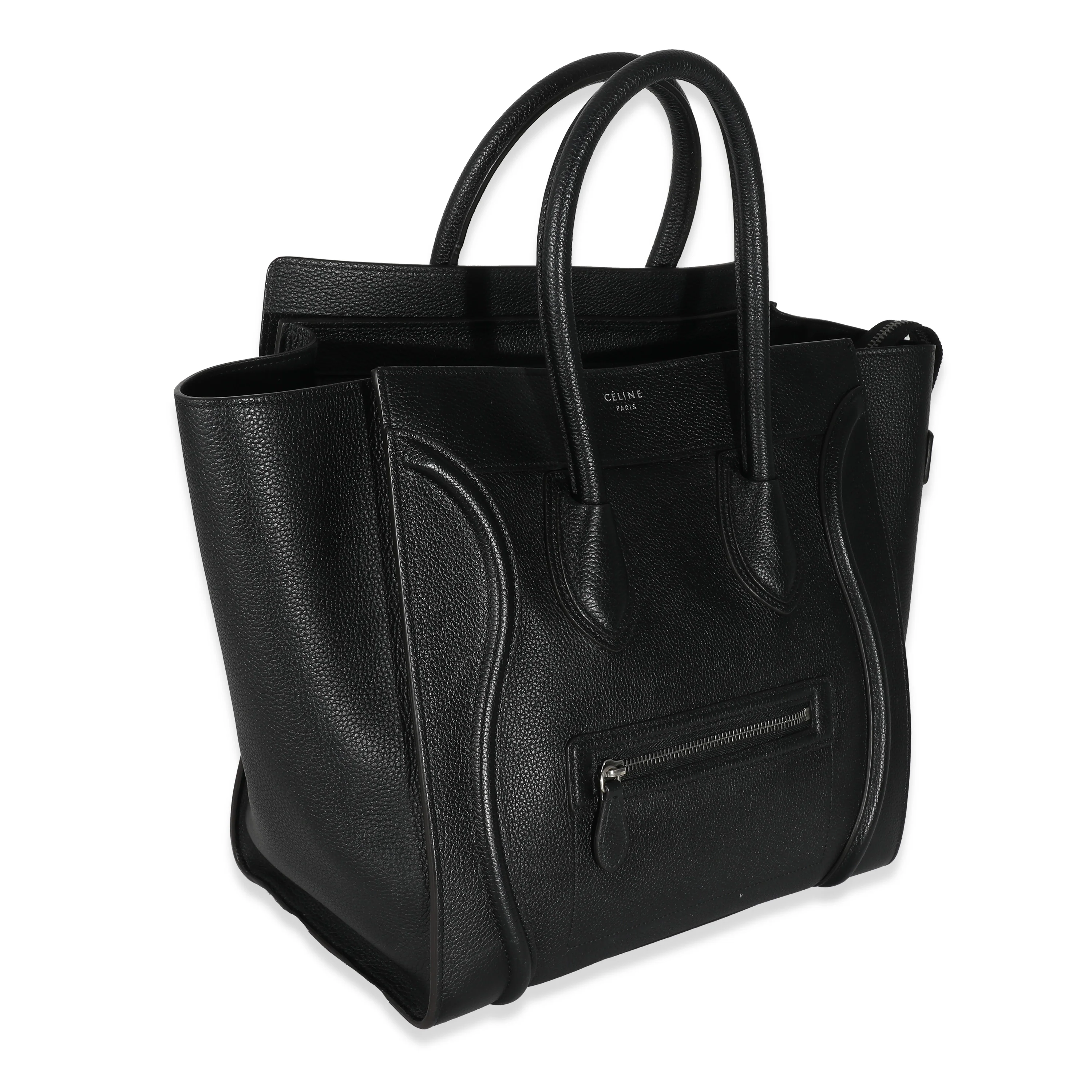 Celine Black Drummed Calfskin Mini Luggage - Image 3