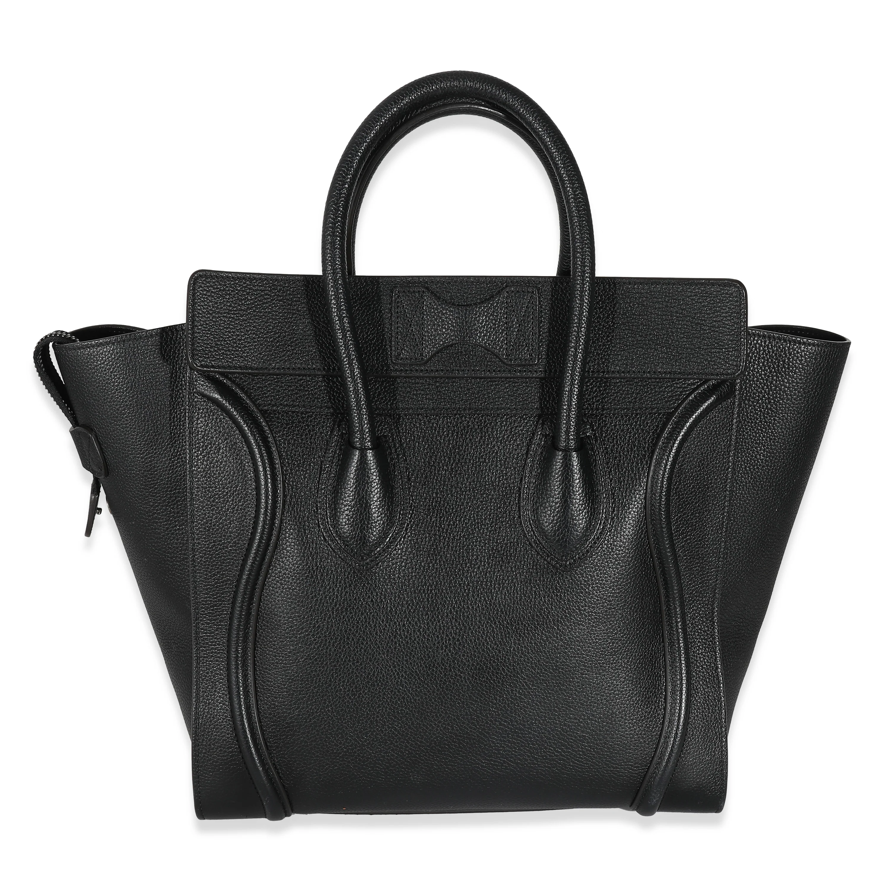 Celine Black Drummed Calfskin Mini Luggage - Image 4
