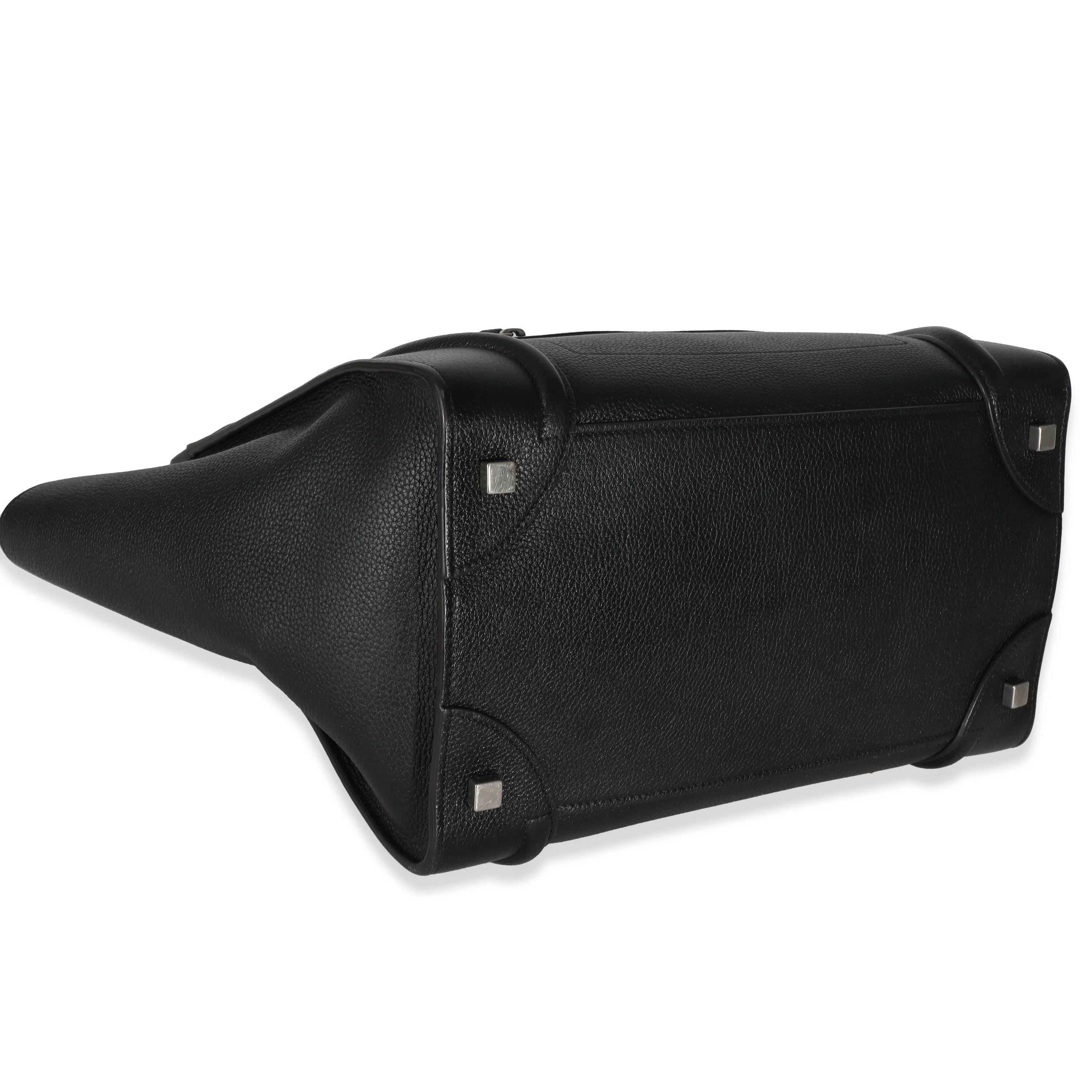 Celine Black Drummed Calfskin Mini Luggage - Image 7