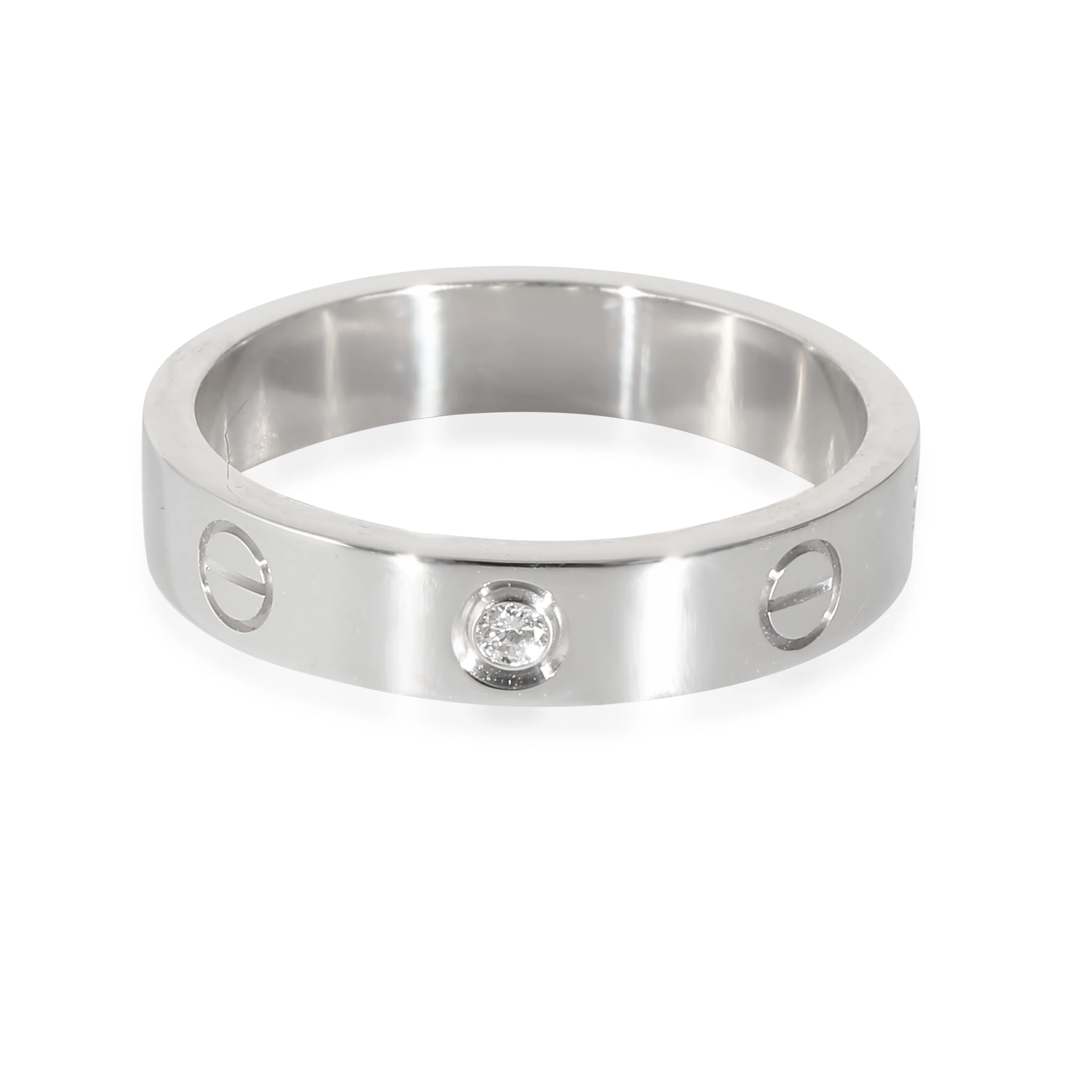 Love Wedding Band, 1 Diamond (White Gold) - Image 2