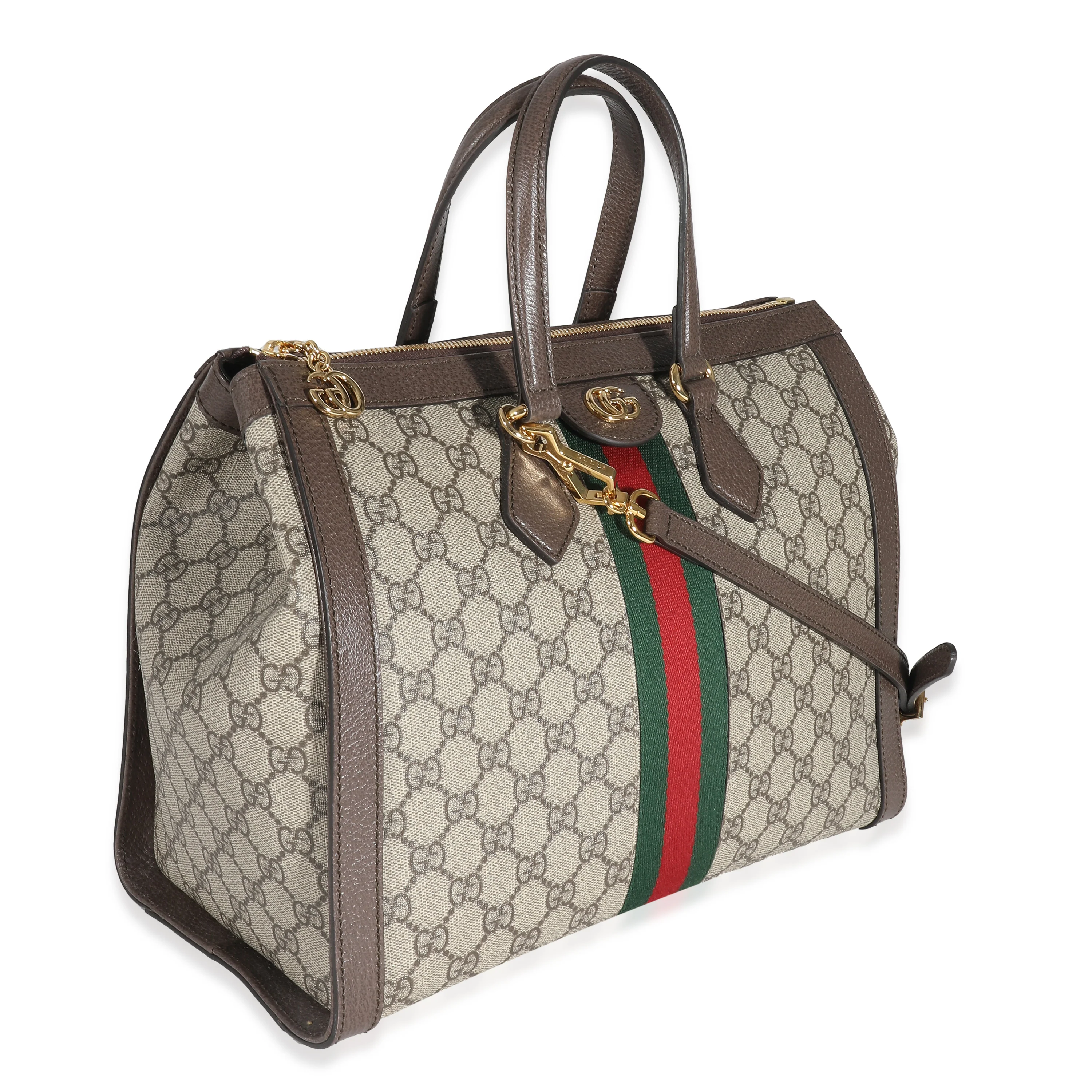 Gucci Beige GG Supreme Ophidia Medium Tote Bag - Image 3