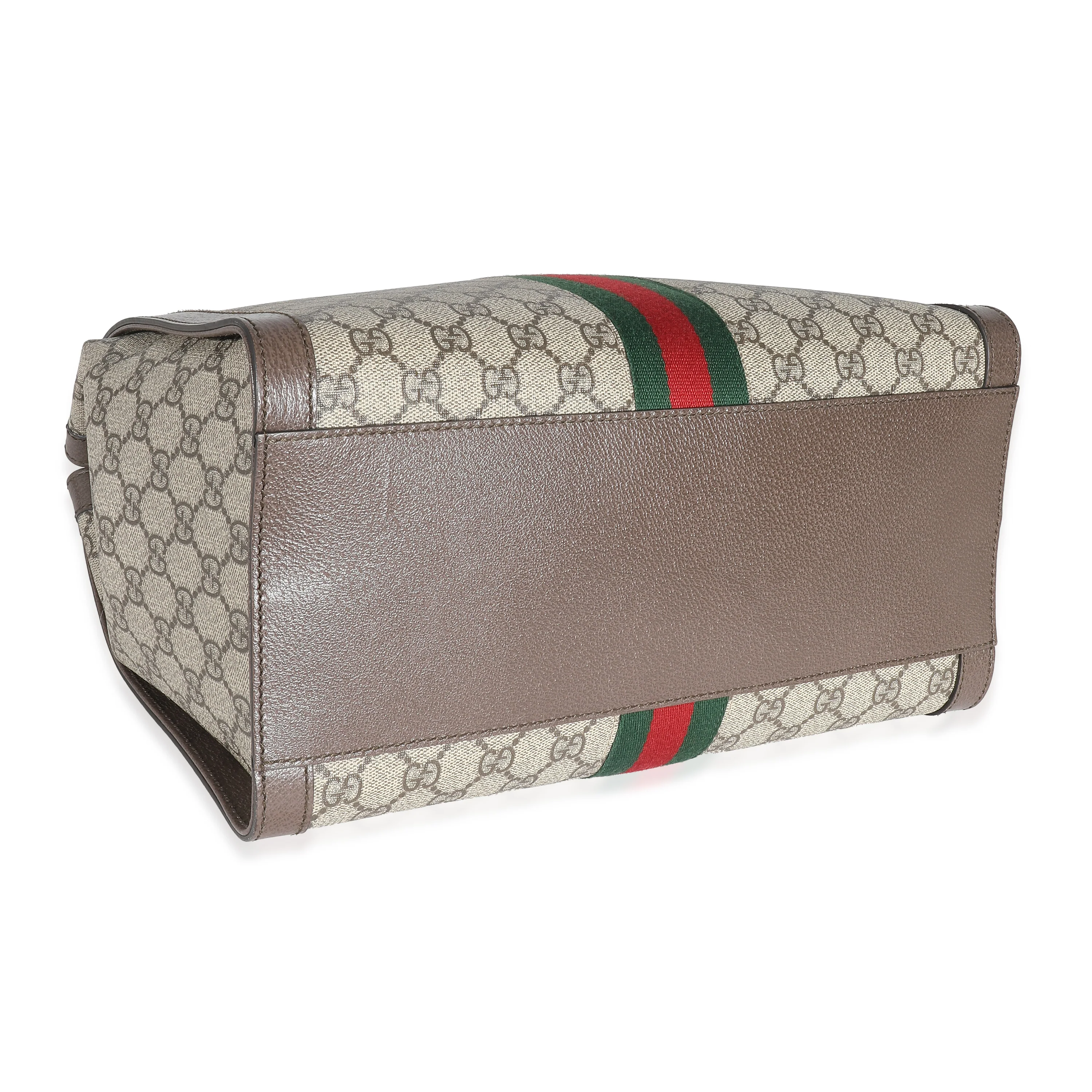 Gucci Beige GG Supreme Ophidia Medium Tote Bag - Image 8