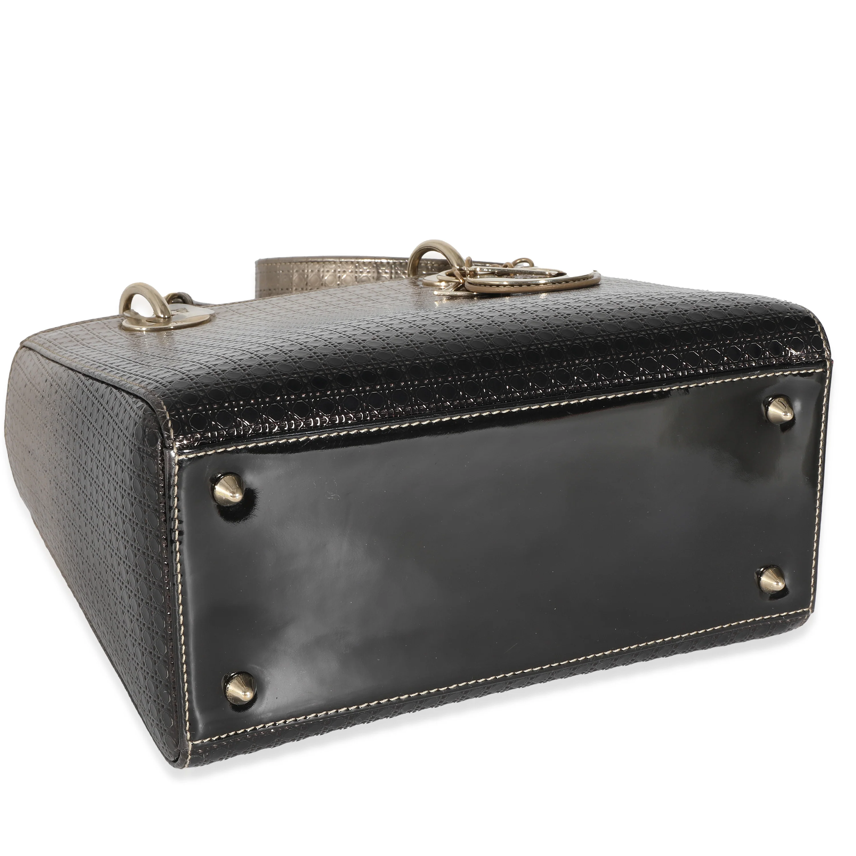 Christian Dior Metallic Gold Gradient Micro Cannage Medium Lady Dior - Image 4