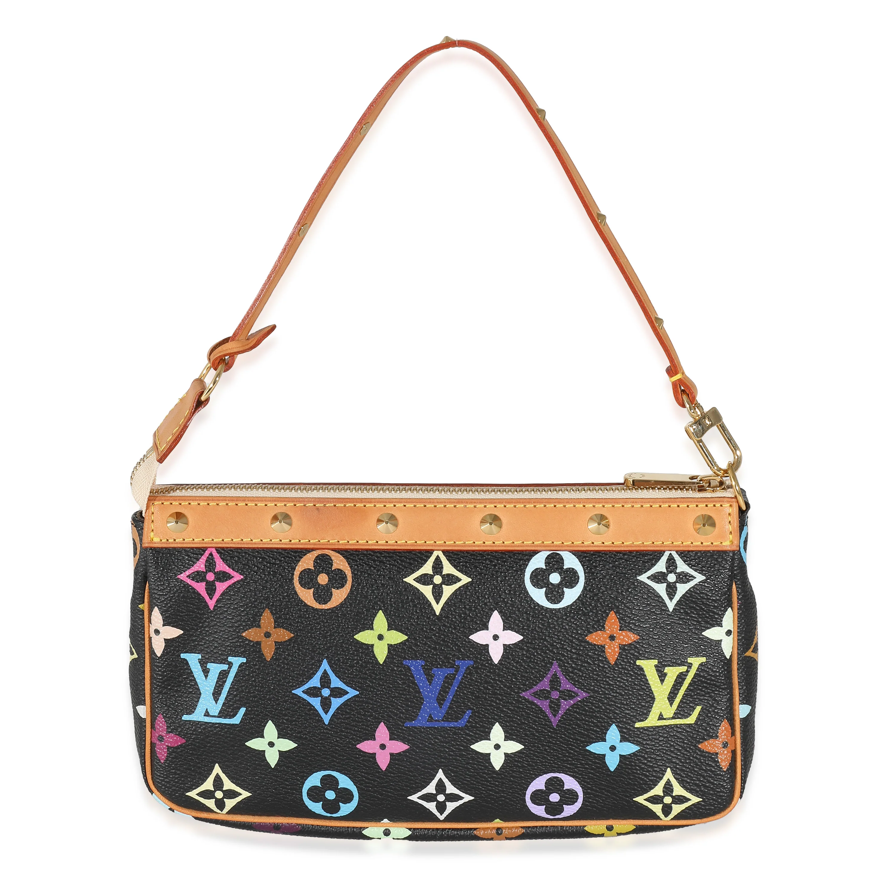 Black Monogram Multicolor Canvas Pochette Accessoires - Image 5