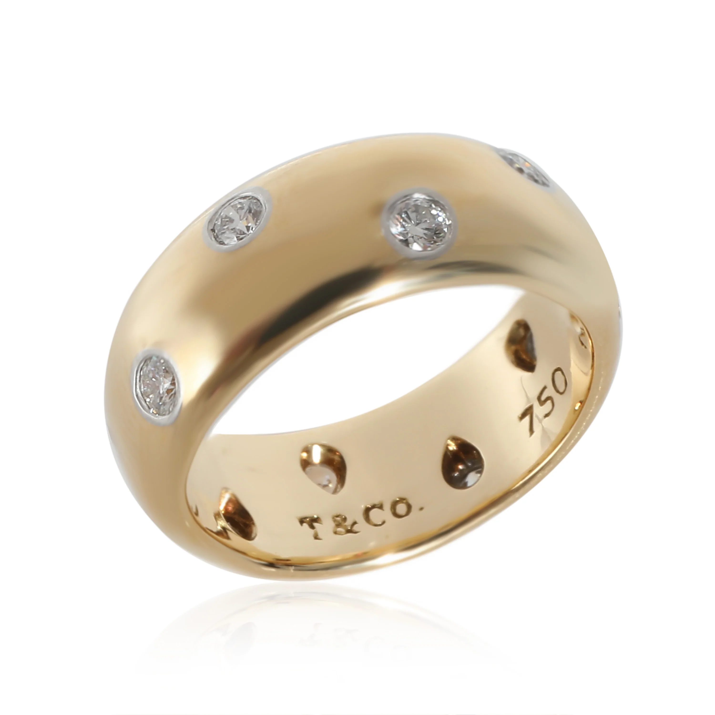 Tiffany & Co. Etoile 1/3 Ctw Band in 18k Yellow Gold/Platinum - Image 5