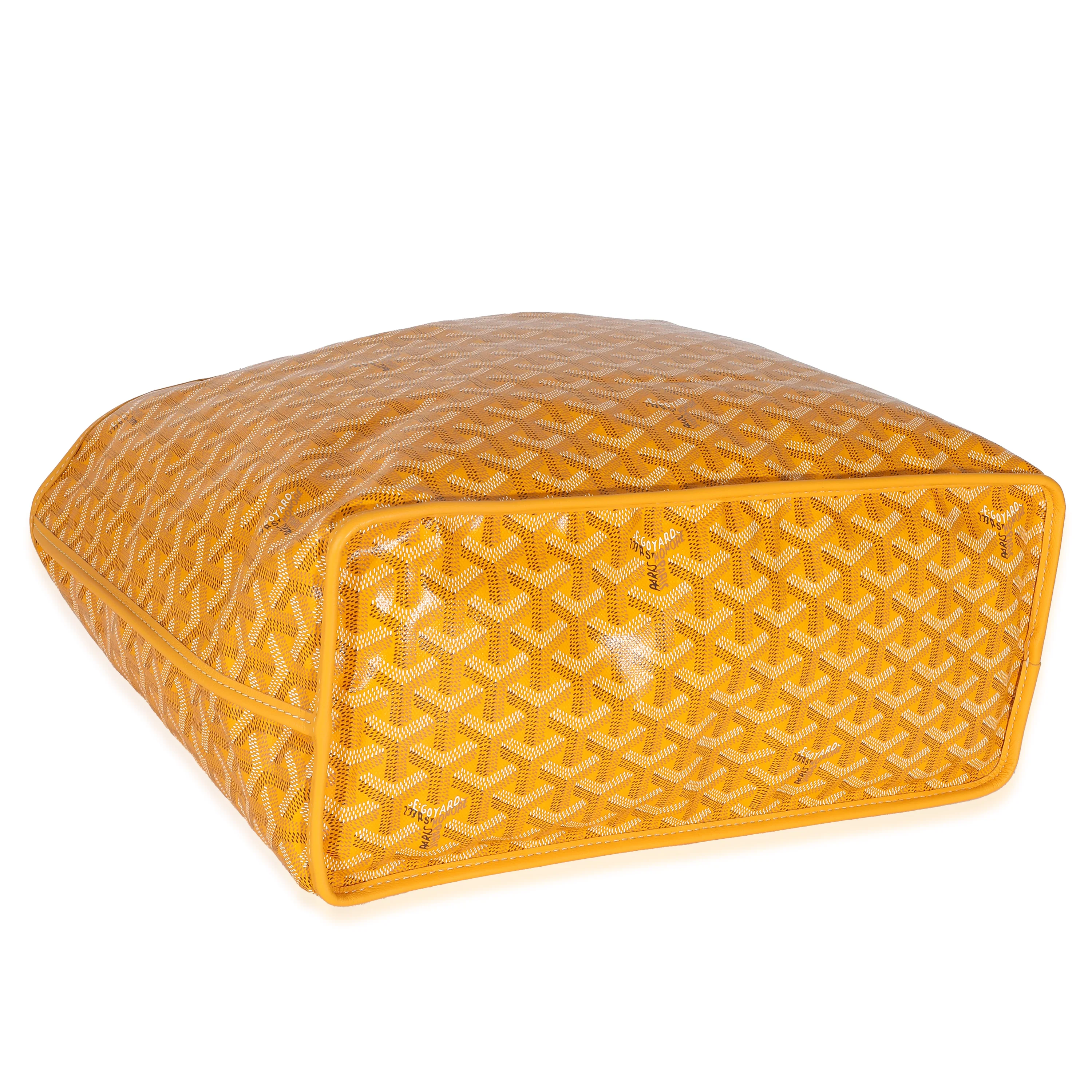 Yellow Goyardine Canvas Reversible Anjou PM - Image 4