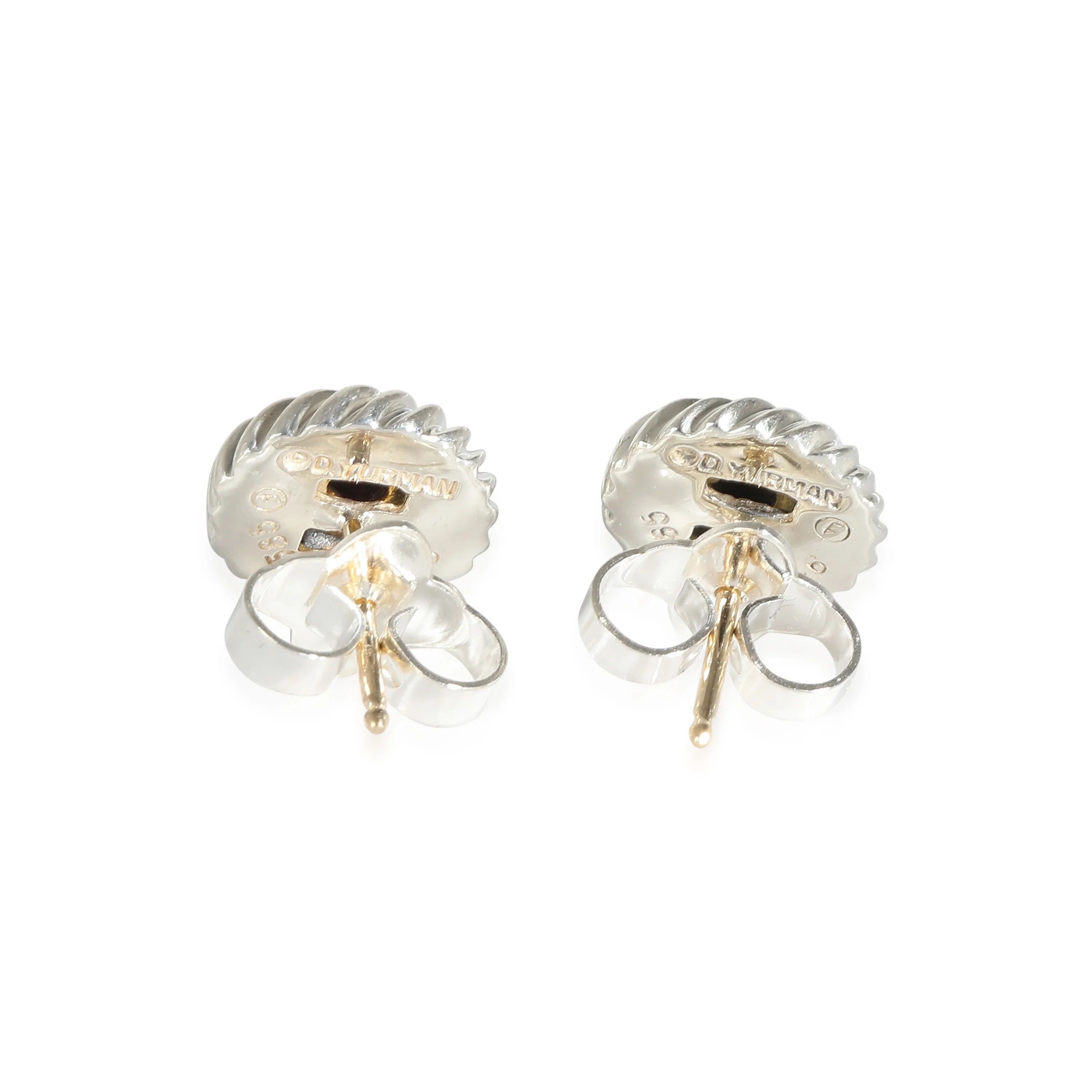 Cookie Amethyst Earrings in 14k Yellow Gold/Sterling Silver - Image 3