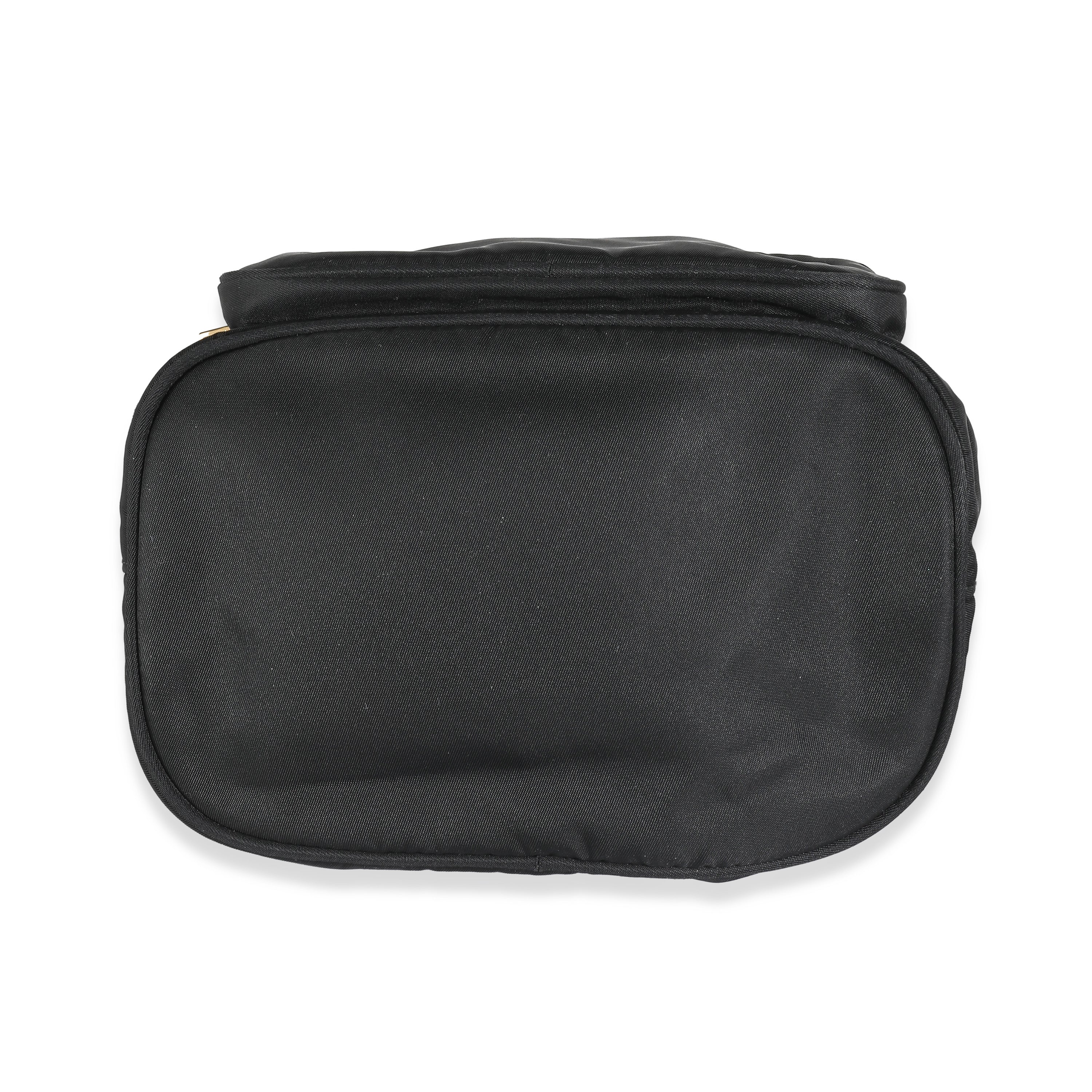 Black Saffiano Nylon Mini Duet Bucket Bag - Image 6