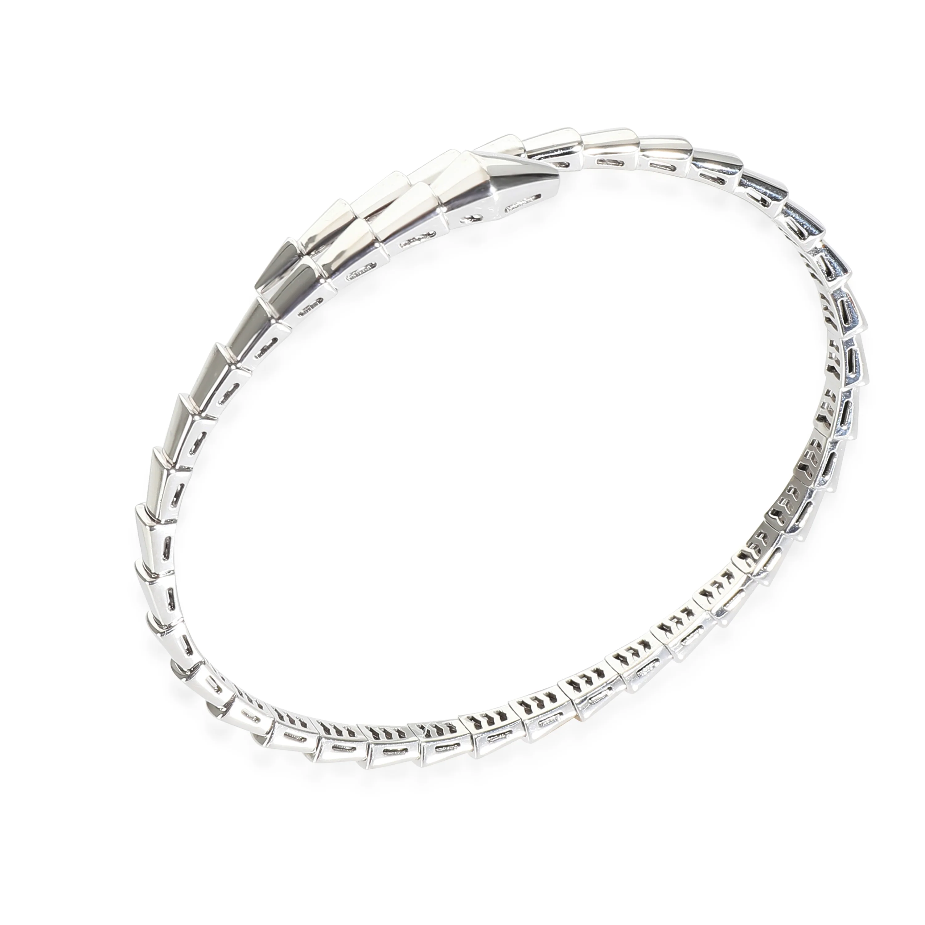 BVLGARI Serpenti Viper Bangle in 18K White Gold - Image 4