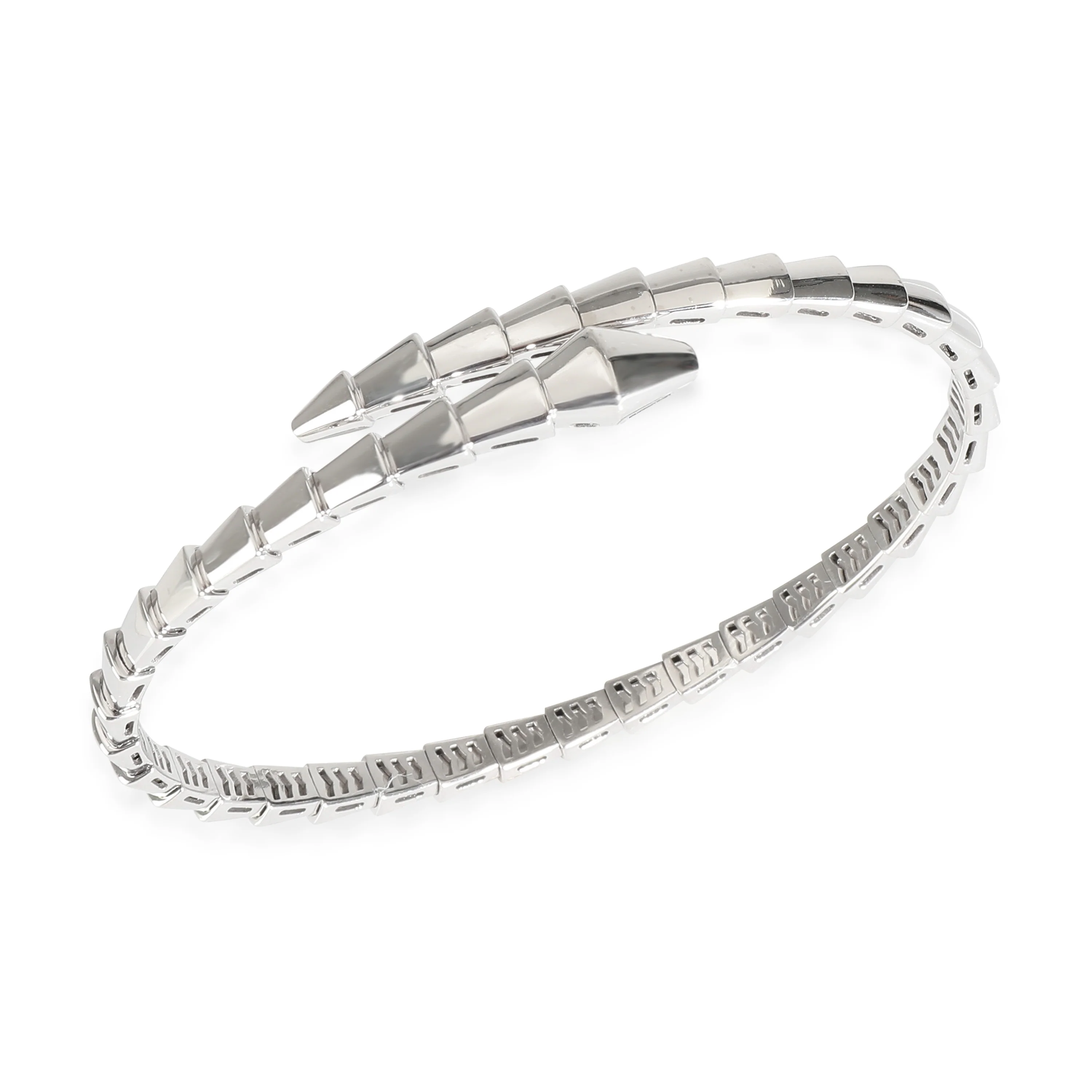 BVLGARI Serpenti Viper Bangle in 18K White Gold - Image 7