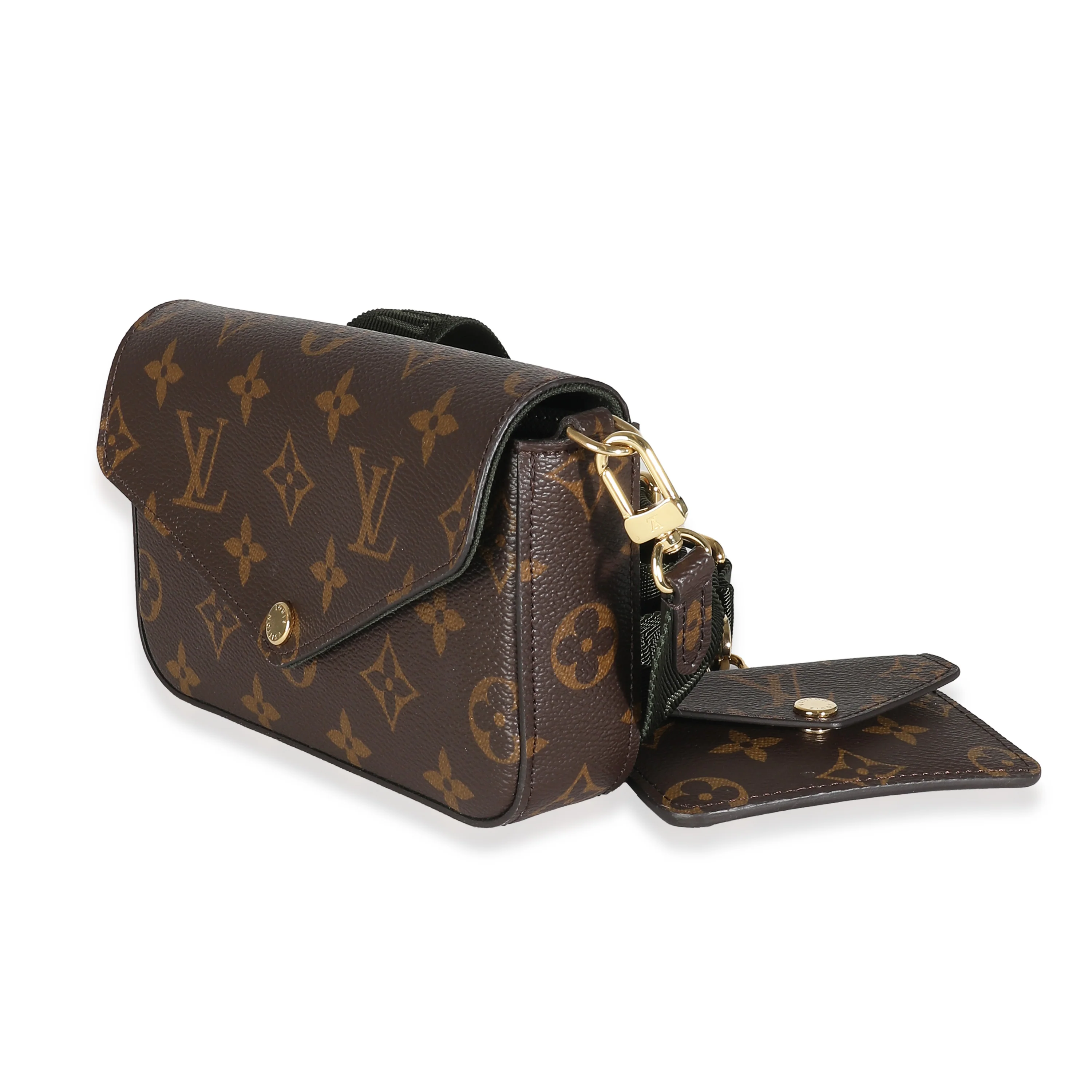 Khaki Monogram Canvas Felicie Strap & Go - Image 3