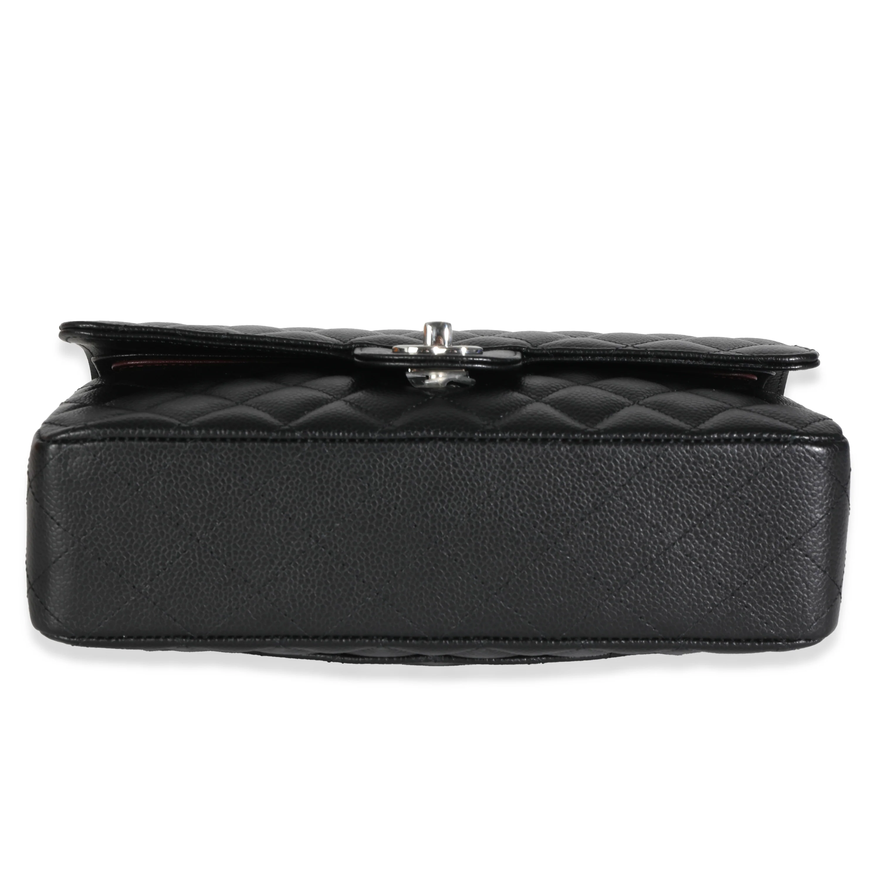 Chanel Black Quilted Caviar Medium Classic Double Flap Bag - Image 5
