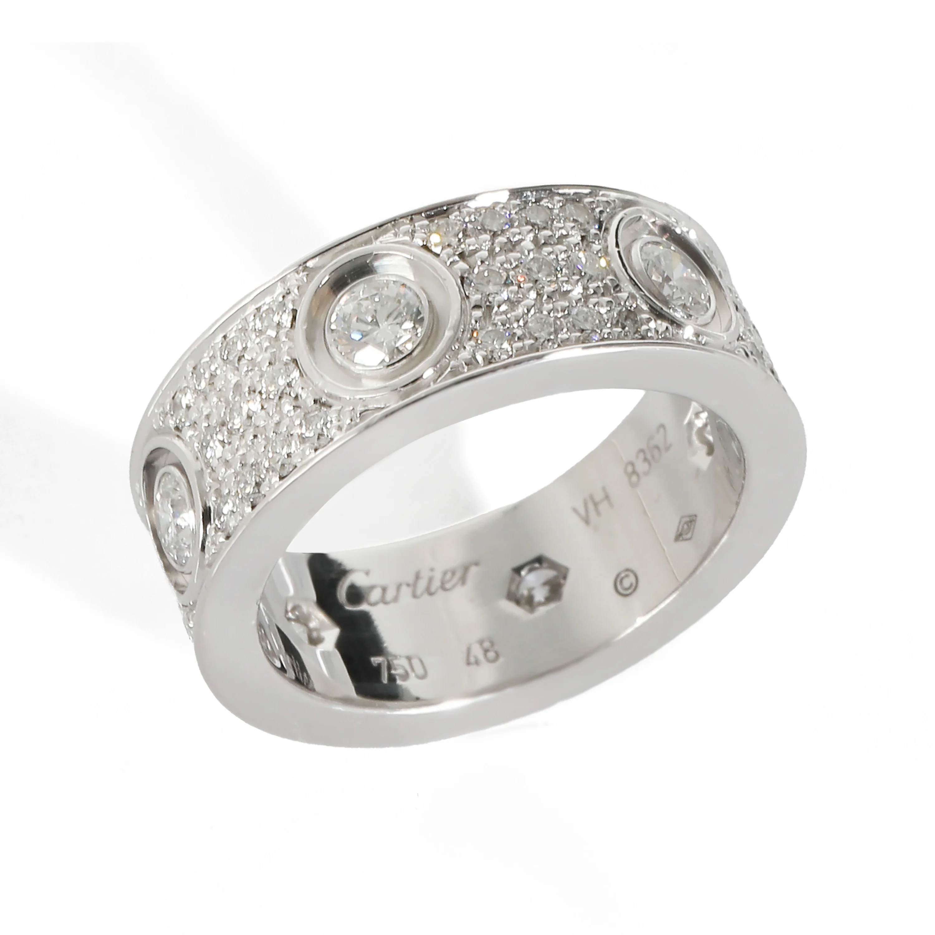 Love Ring, Diamond Paved (White Gold) - Image 2