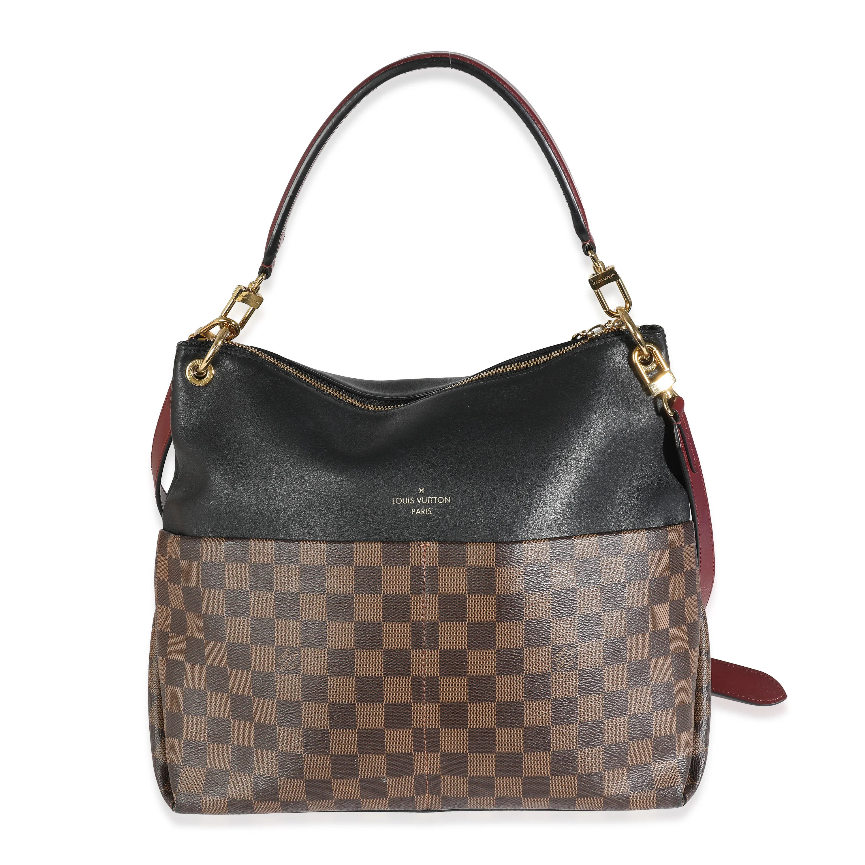Louis Vuitton Black Damier Ebene Canvas Maida Hobo