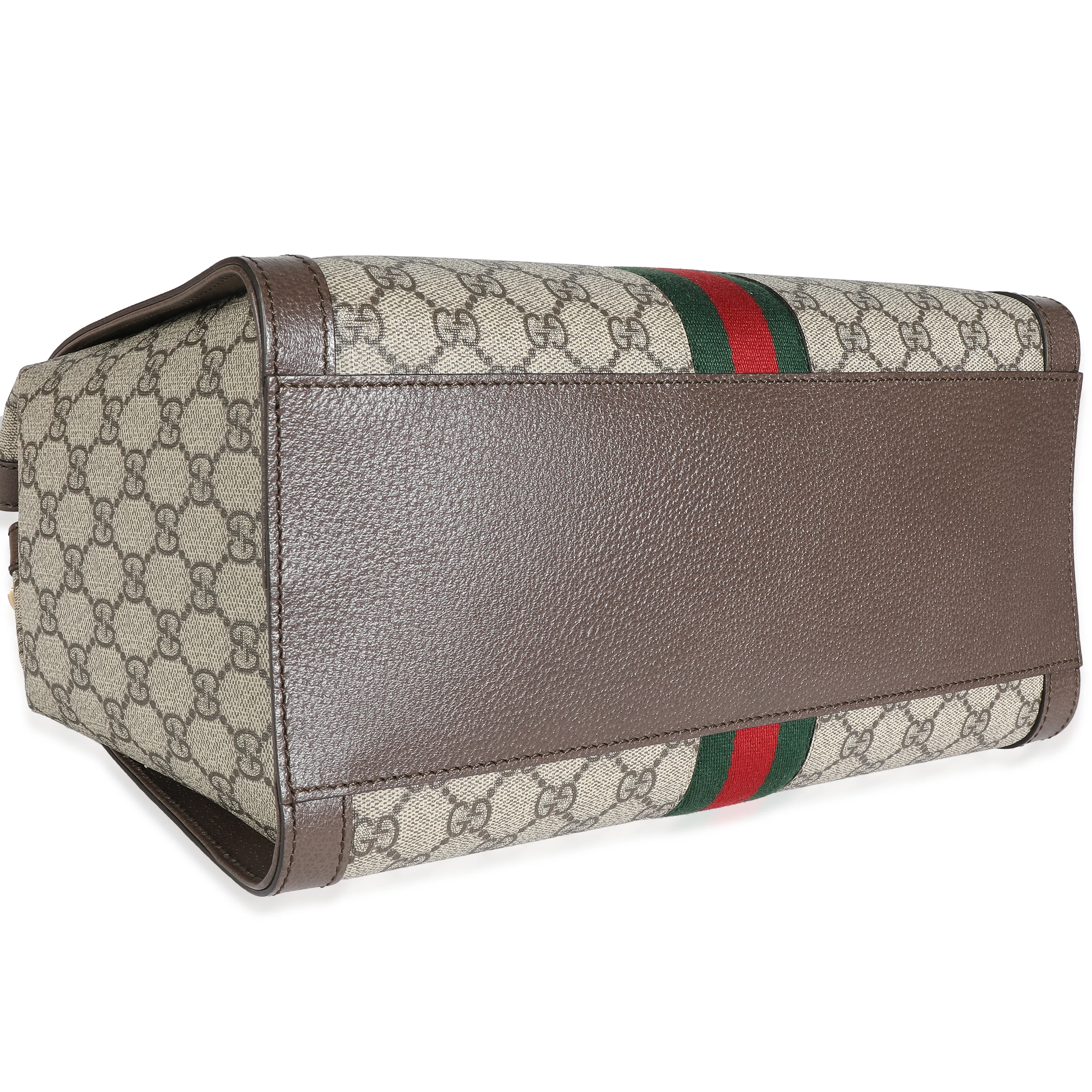 Gucci Beige GG Supreme Canvas Medium Ophidia Top Handle - Image 6