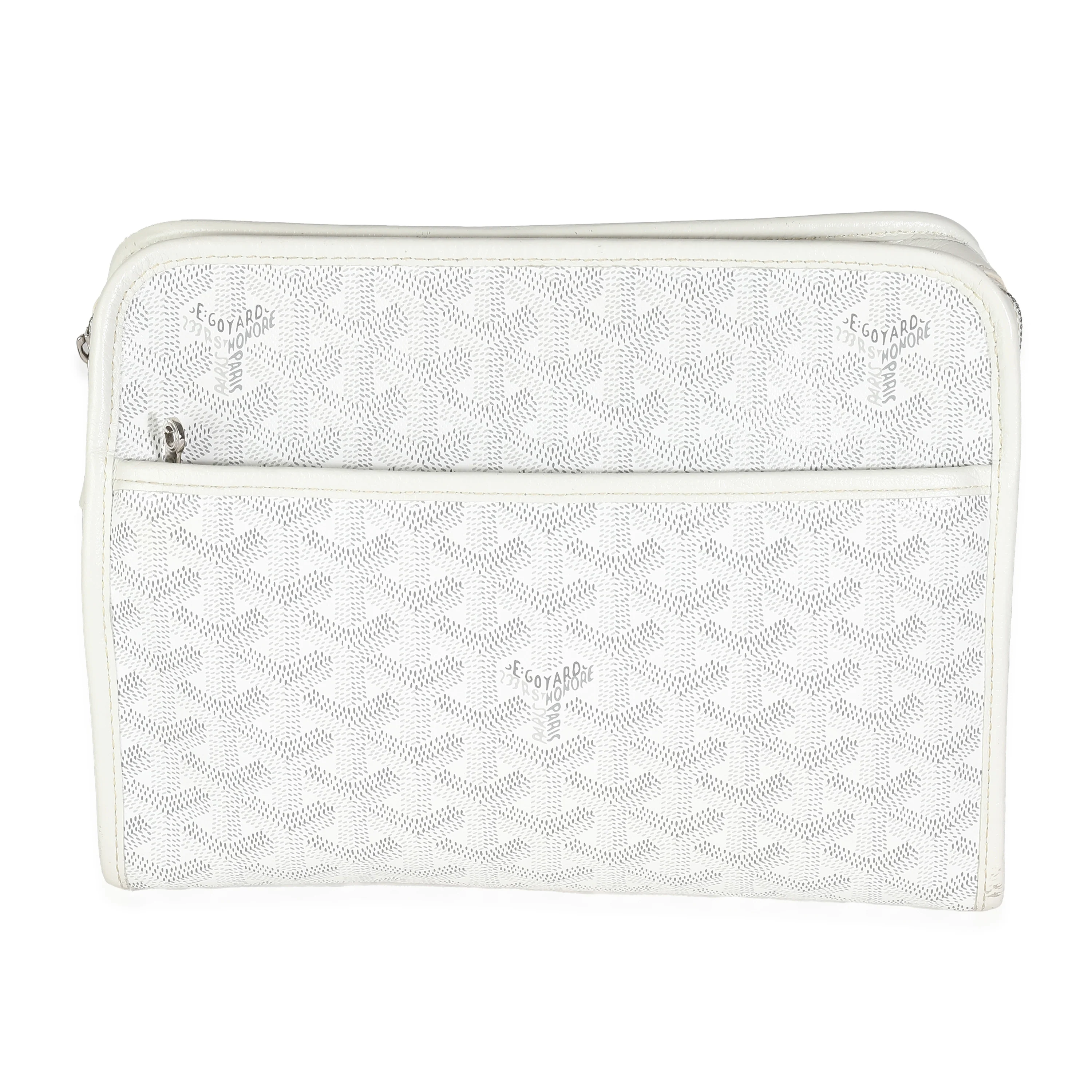 White Goyardine Canvas Jouvence Toiletry MM