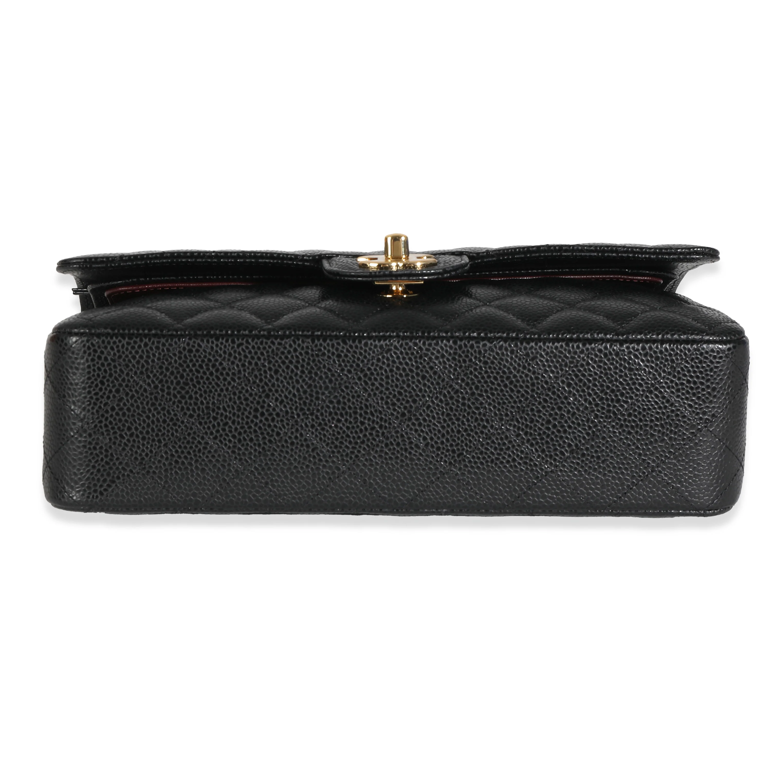 Chanel Black Quilted Caviar Medium Classic Double Flap Bag - Image 5