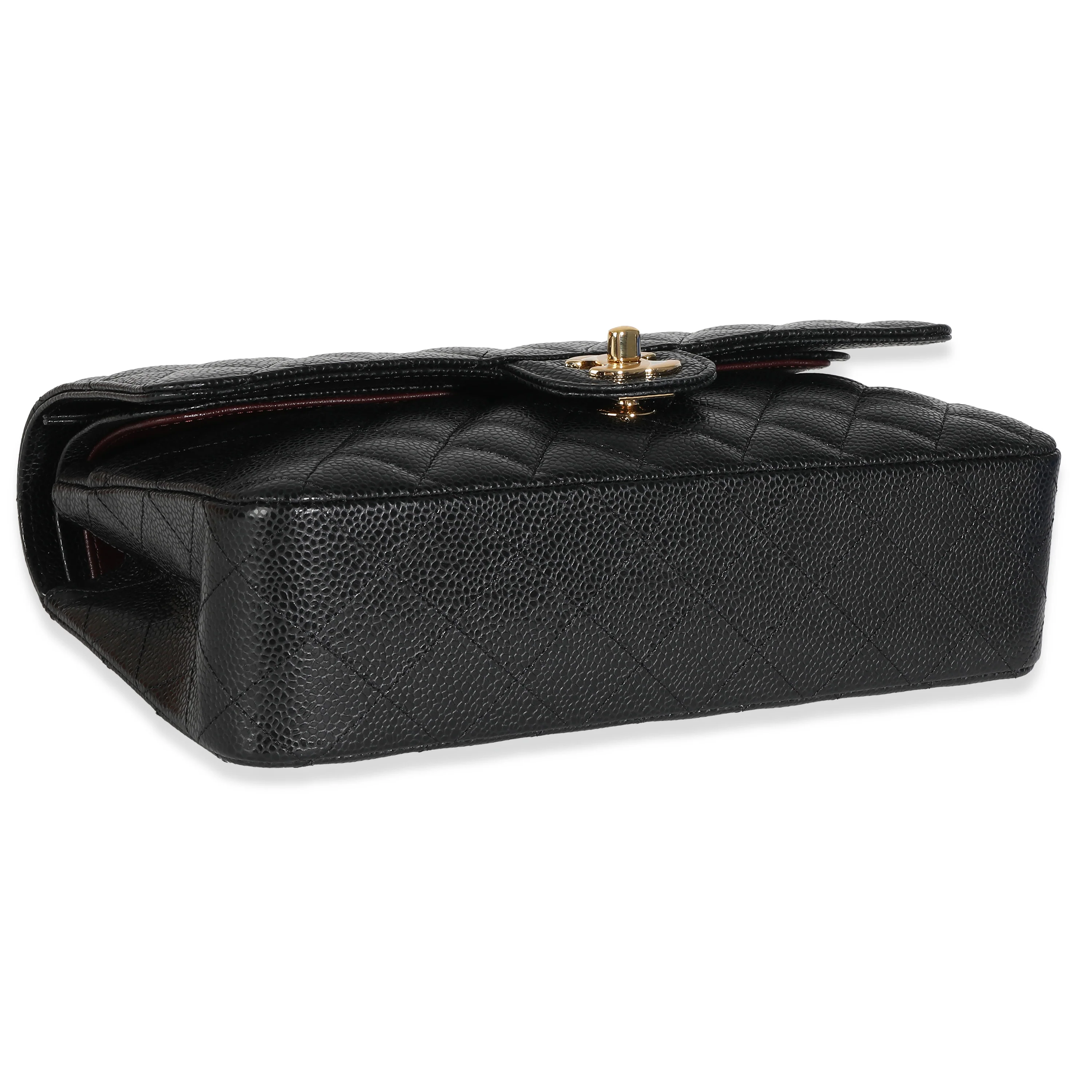 Chanel Black Quilted Caviar Medium Classic Double Flap Bag - Image 6