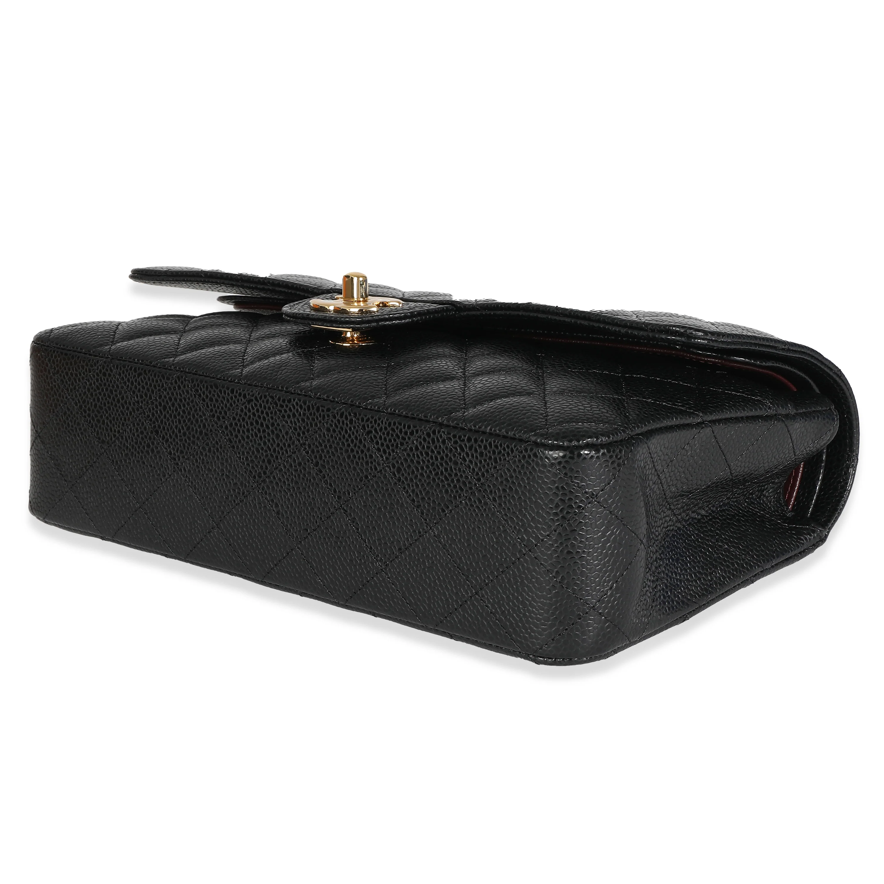 Chanel Black Quilted Caviar Medium Classic Double Flap Bag - Image 7