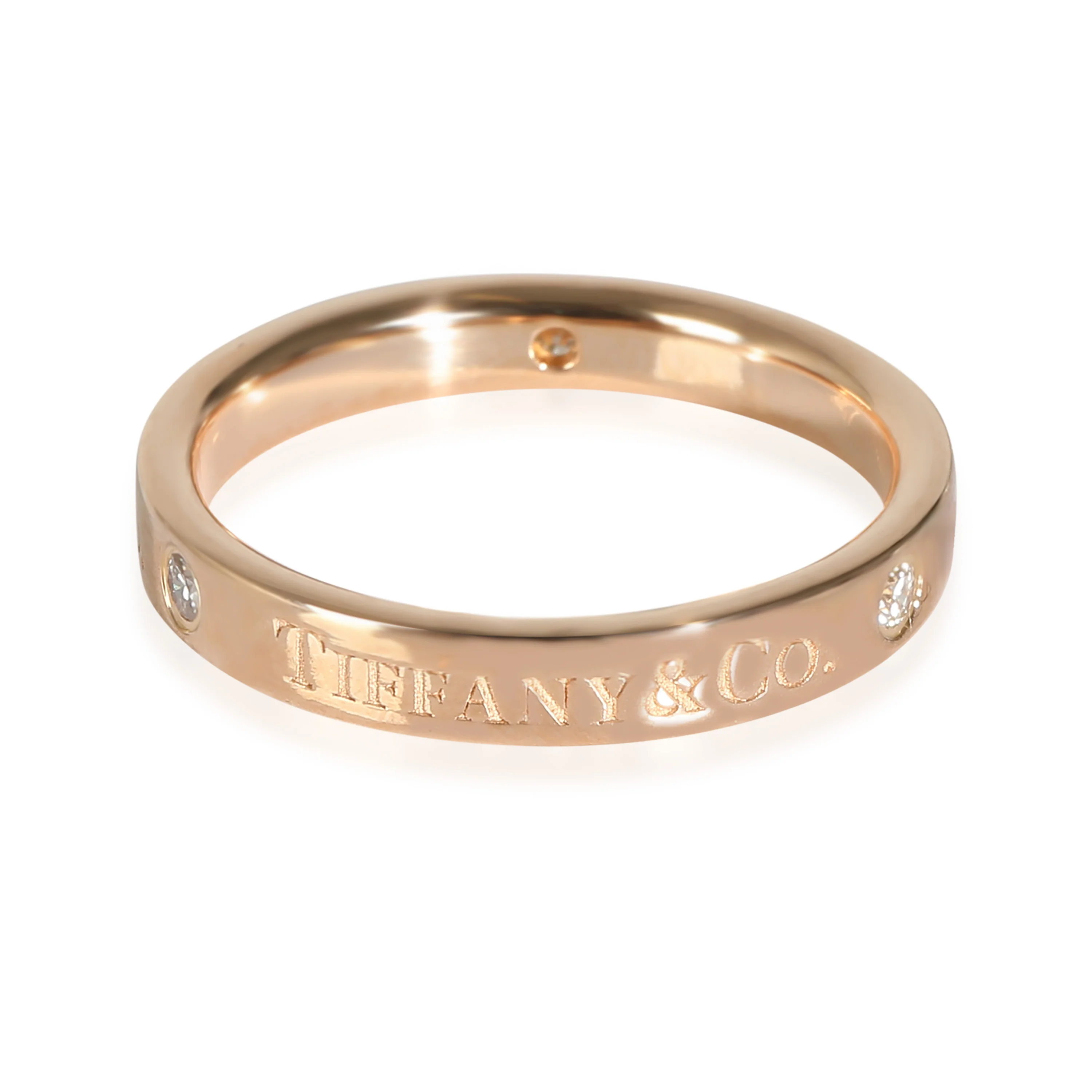 3 mm Band Ring in 18k Rose Gold 0.07 CTW - Image 3