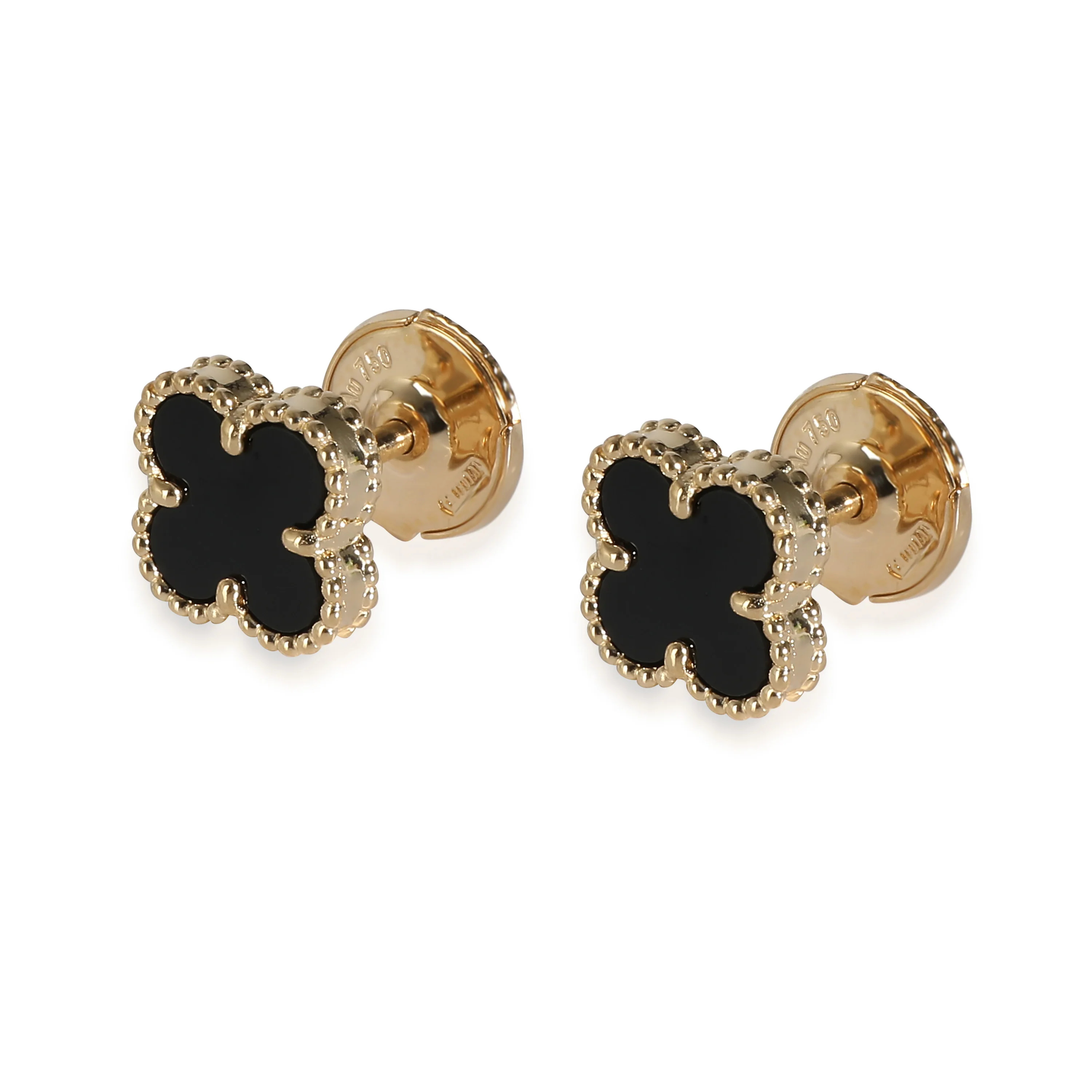 Van Cleef & Arpels Alhambra Stud Earring in 18K Yellow Gold - Image 2