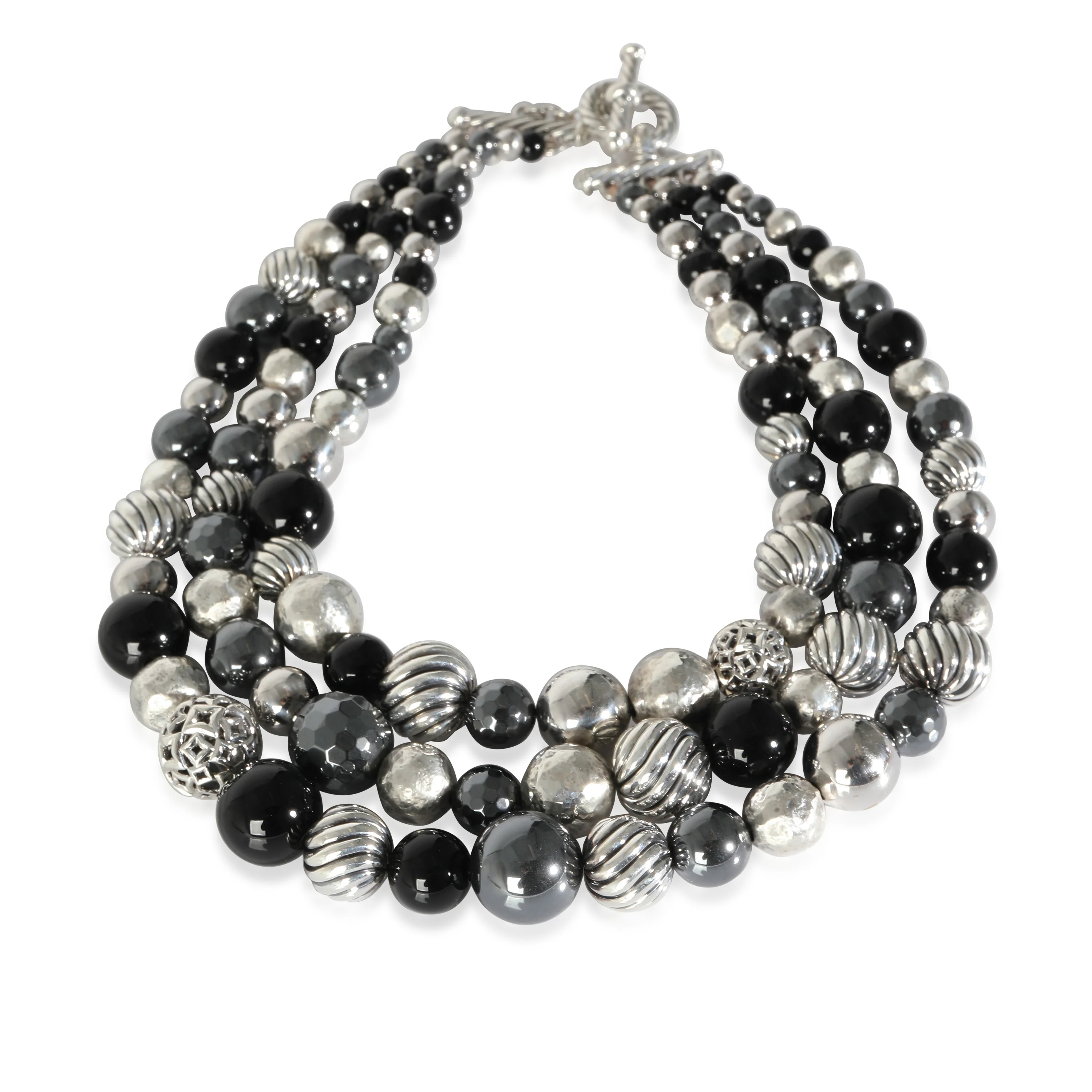 David Yurman Elements 3 Strand Necklace in  Sterling Silver - Image 2