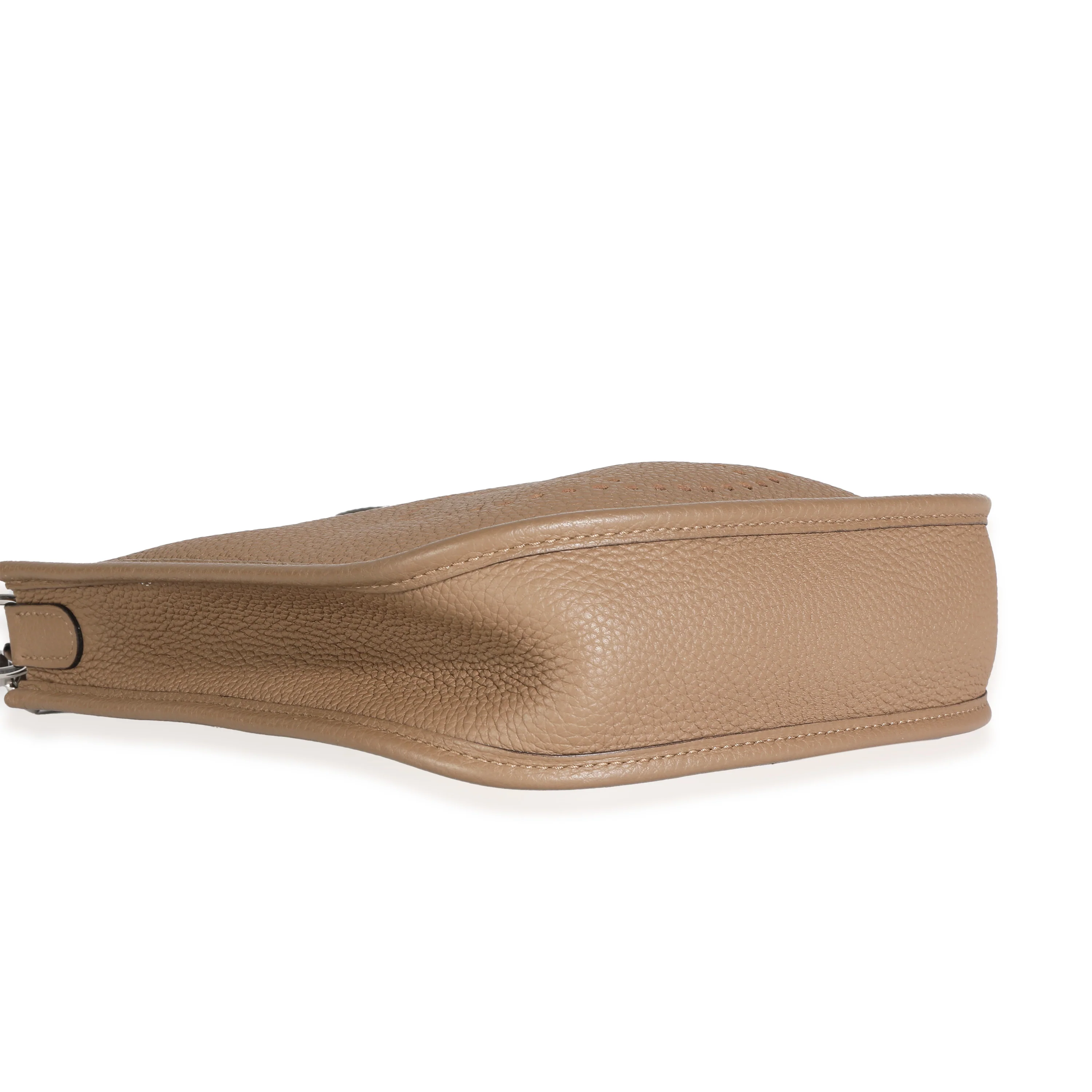 Hermès Gris Etain Beige De Weimar Maurice Mini Evelyne TPM 16 PHW - Image 6