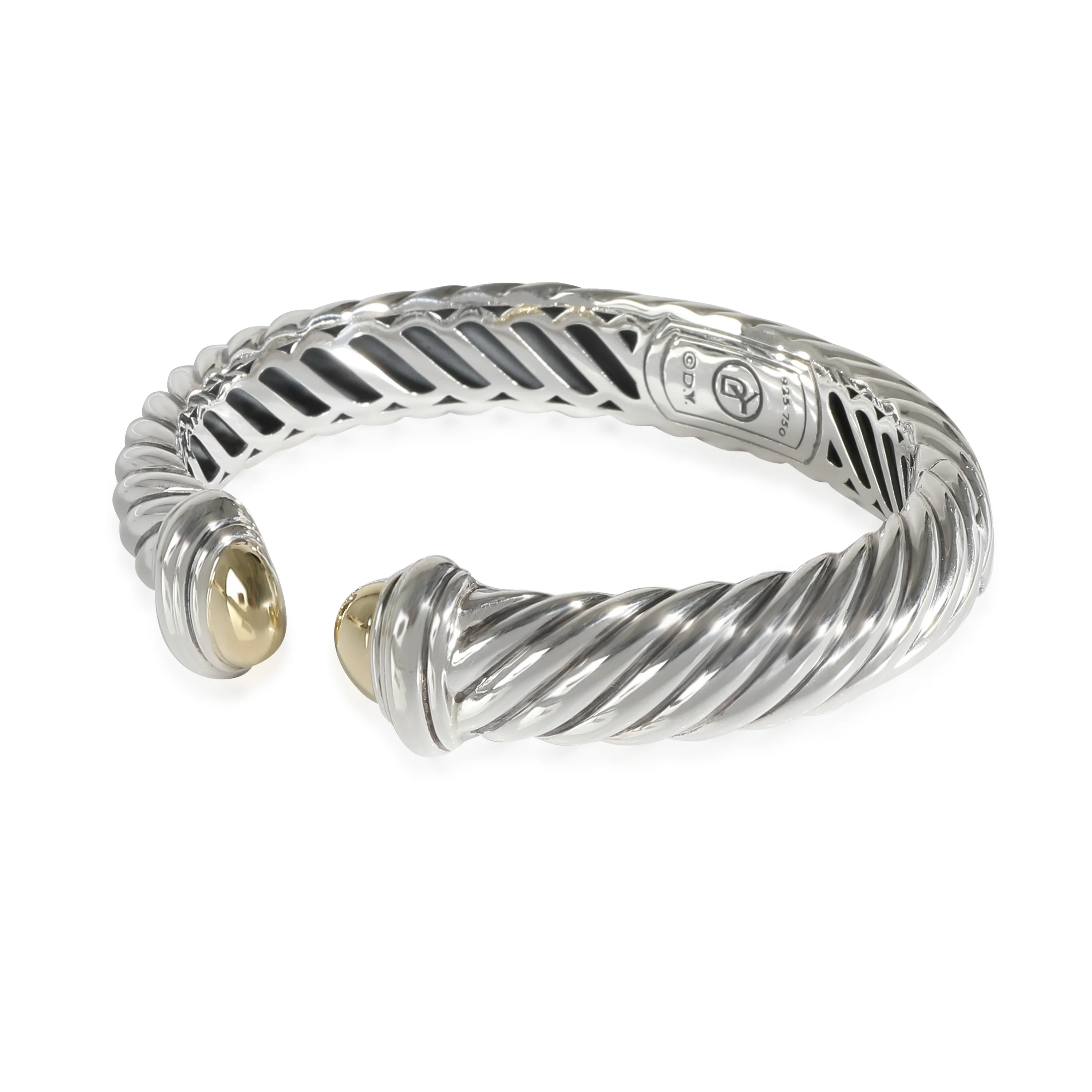 Sculpted Cable Cuff in 18K Yellow Gold/Sterling Silver - Image 2