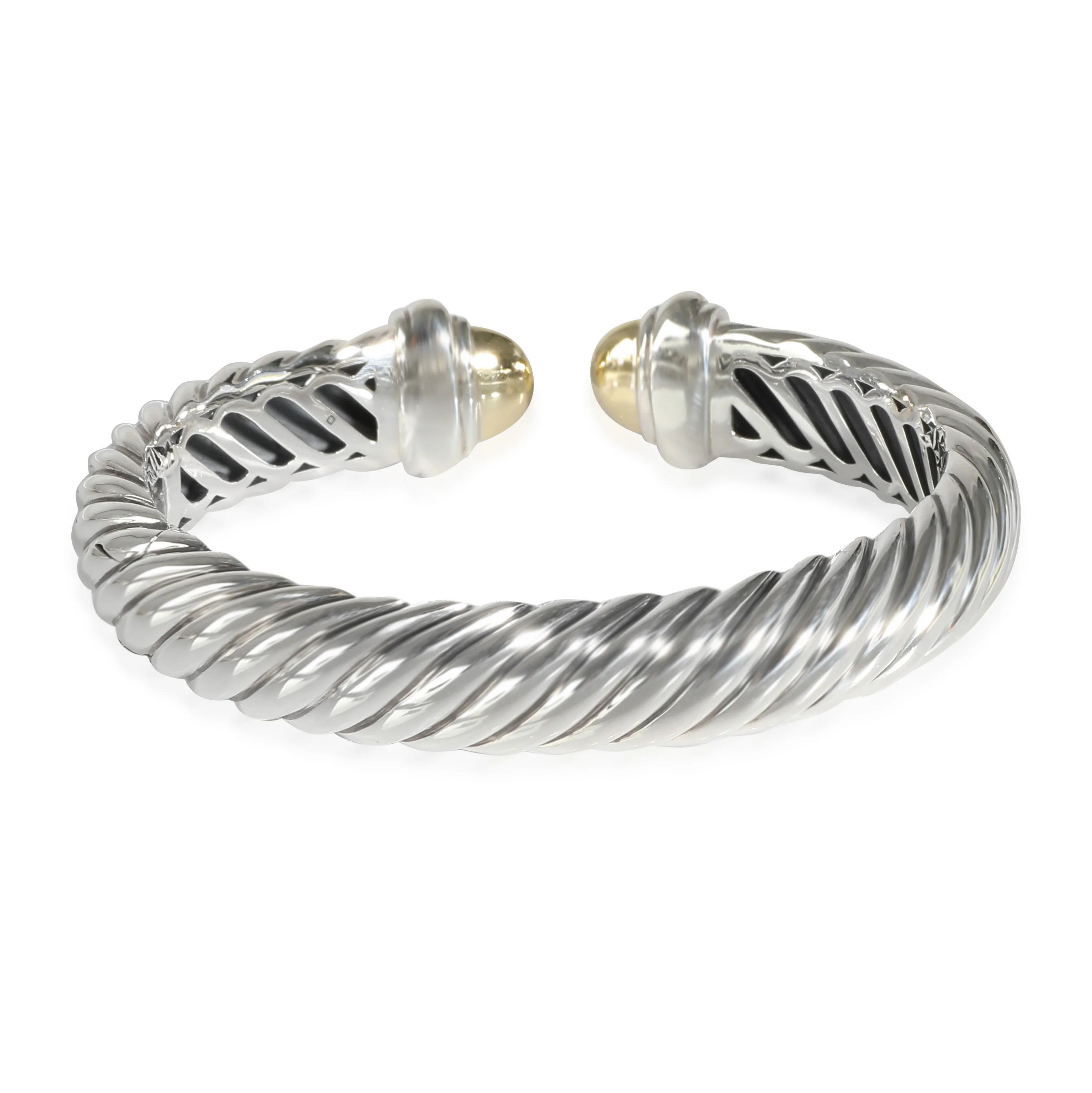 Sculpted Cable Cuff in 18K Yellow Gold/Sterling Silver - Image 3