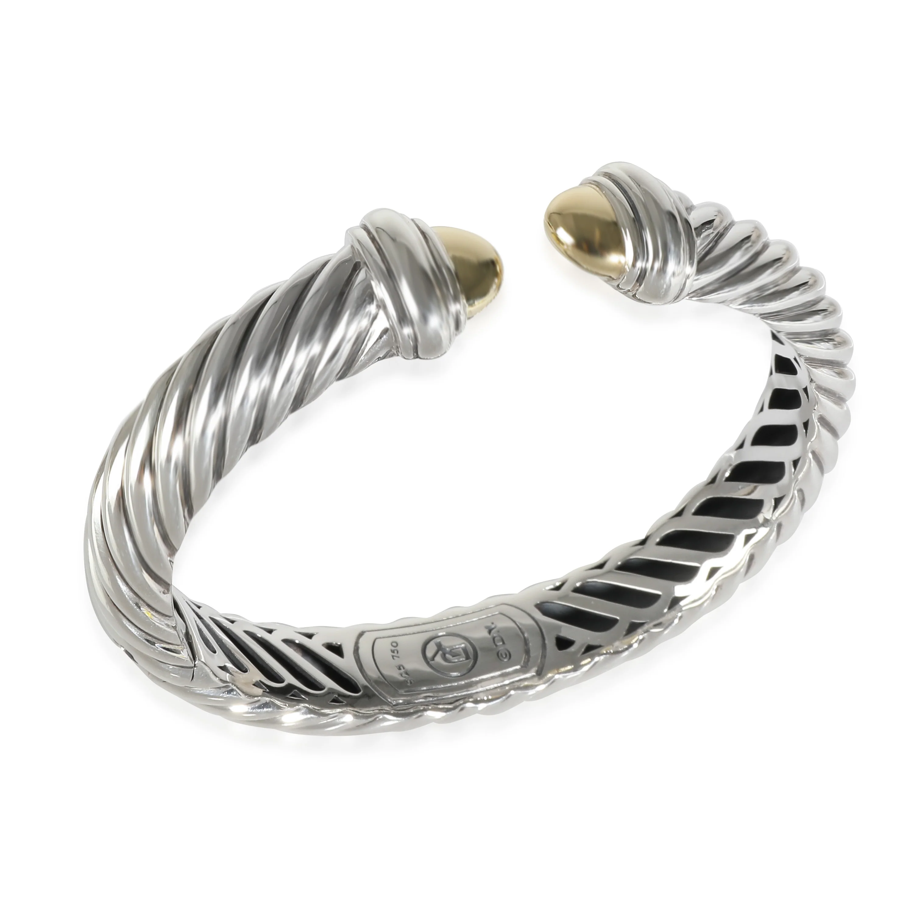 Sculpted Cable Cuff in 18K Yellow Gold/Sterling Silver - Image 4