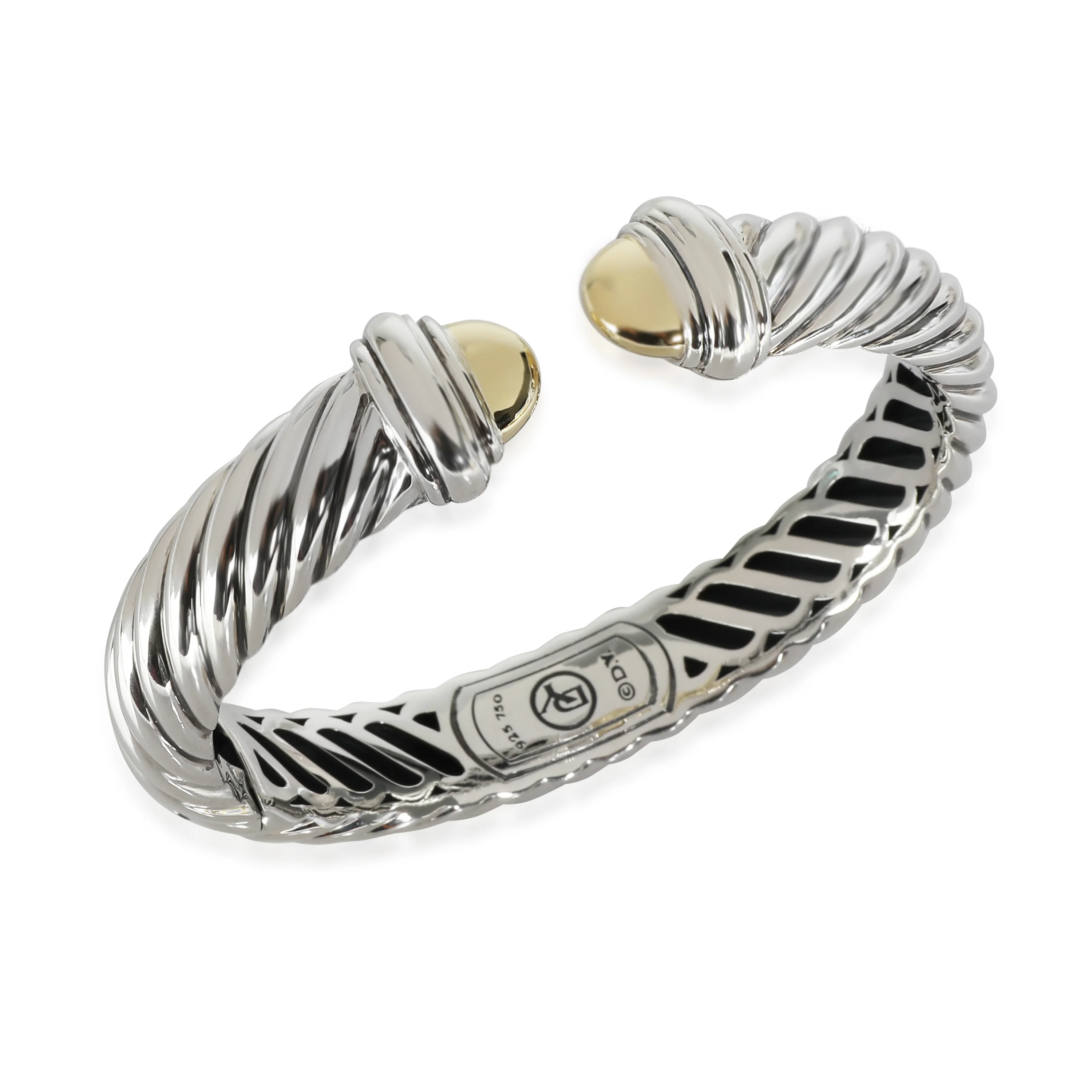 Sculpted Cable Cuff in 18K Yellow Gold/Sterling Silver - Image 5