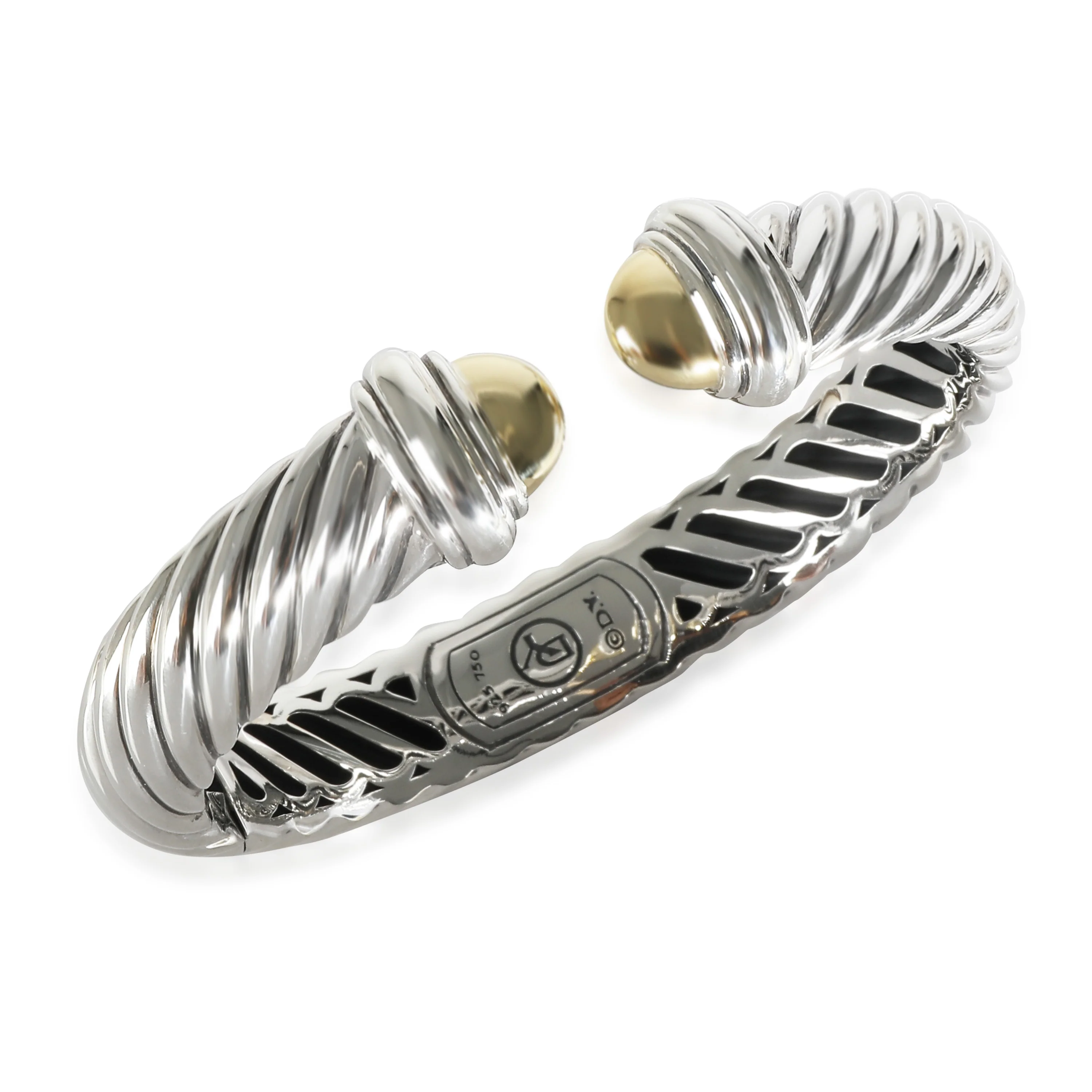 Sculpted Cable Cuff in 18K Yellow Gold/Sterling Silver - Image 7
