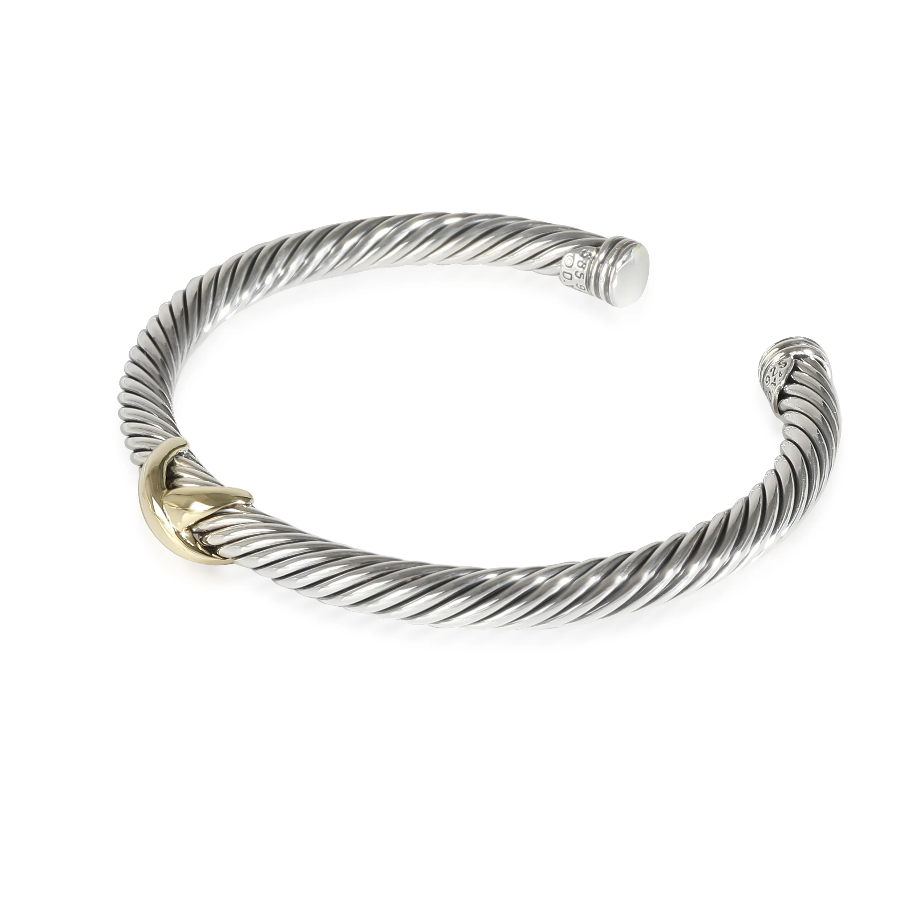 David Yurman Cable Classic Bangle in 14K Yellow Gold/Sterling Silver - Image 2