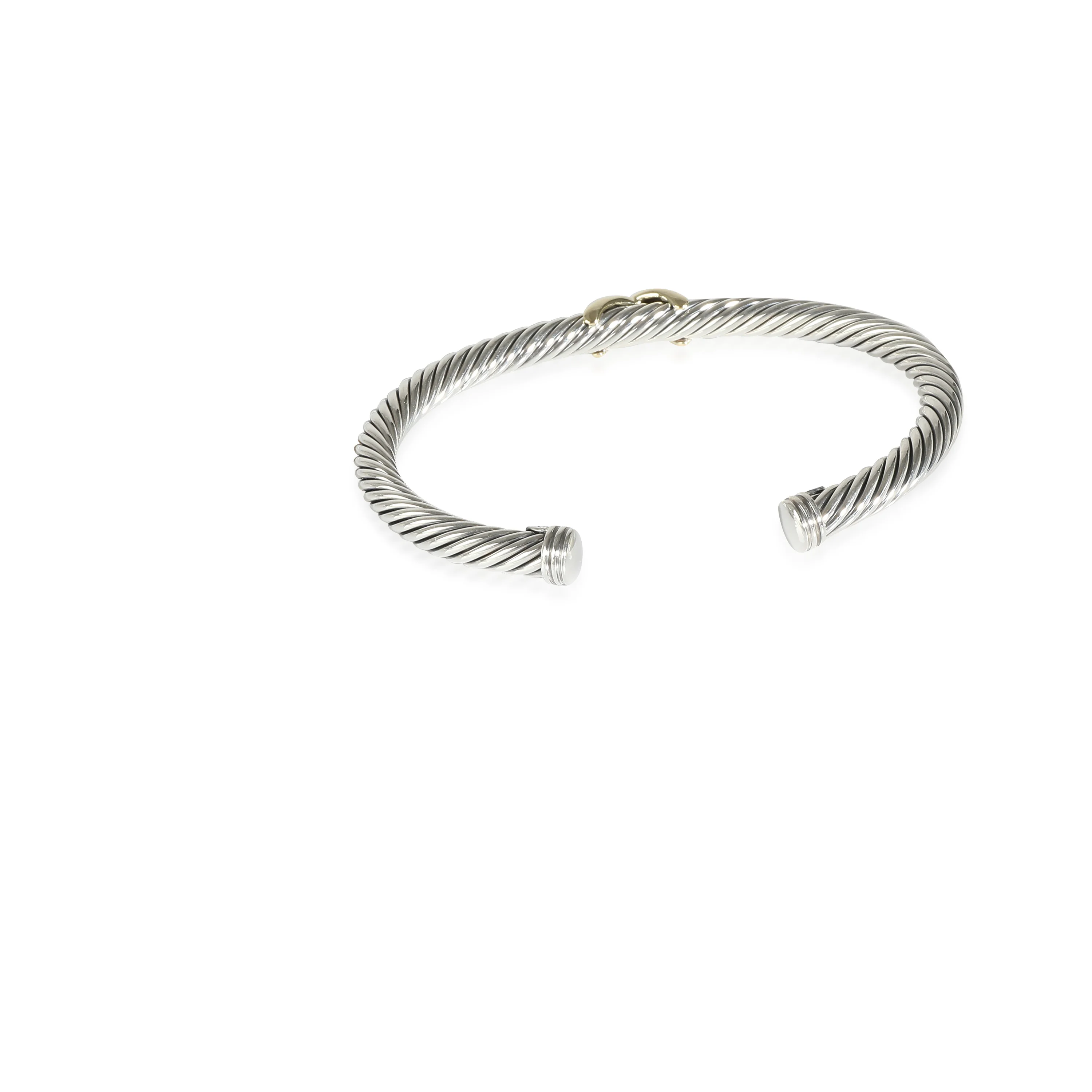 David Yurman Cable Classic Bangle in 14K Yellow Gold/Sterling Silver - Image 3