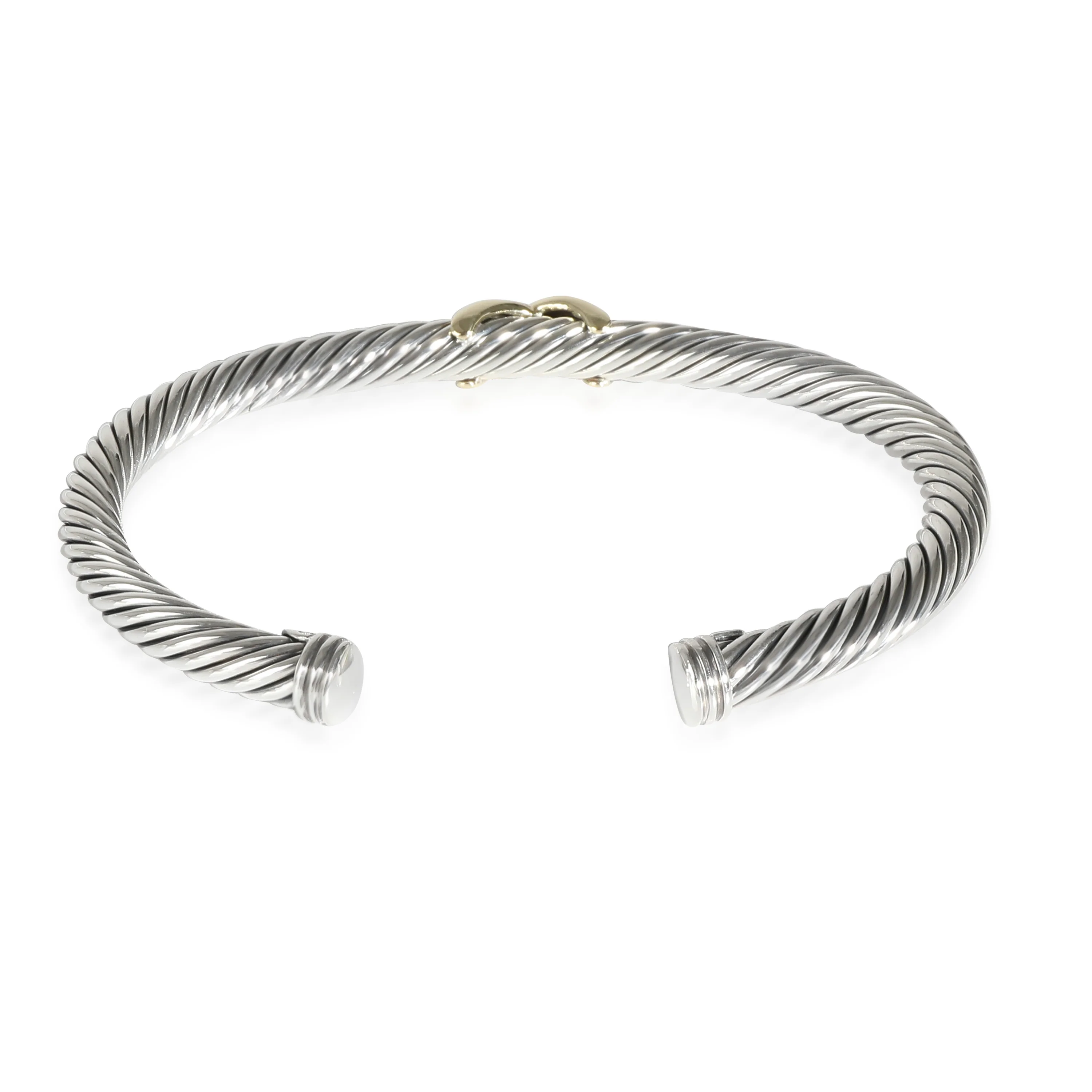 David Yurman Cable Classic Bangle in 14K Yellow Gold/Sterling Silver - Image 4