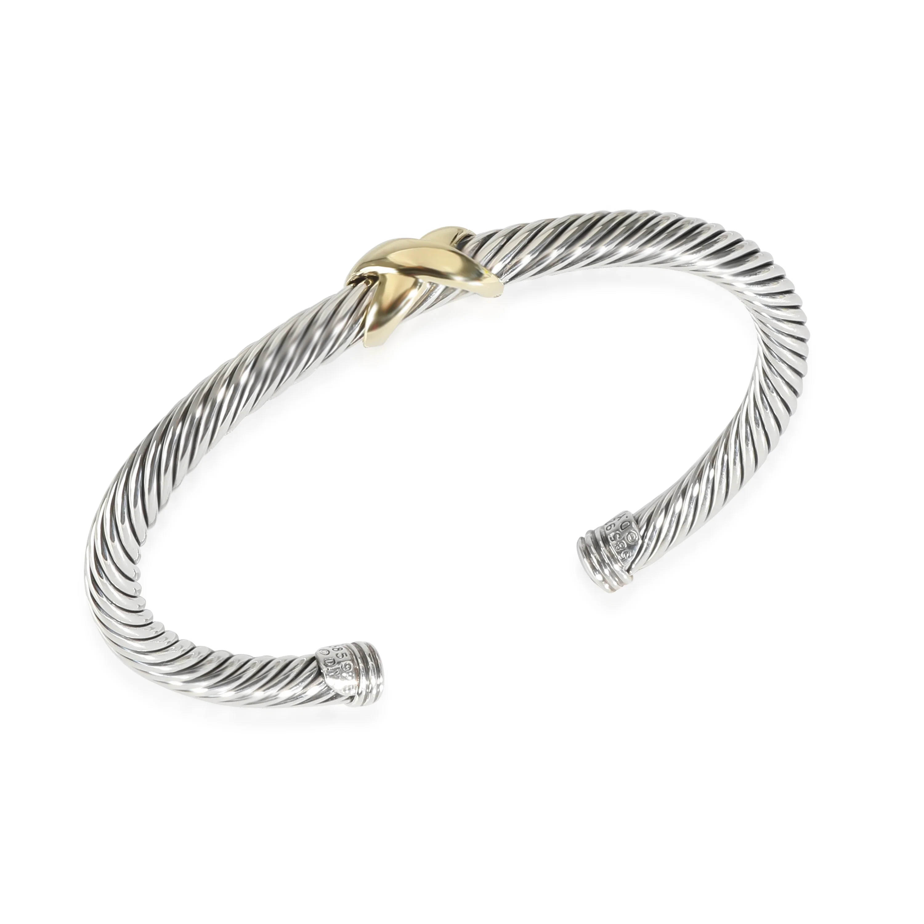 David Yurman Cable Classic Bangle in 14K Yellow Gold/Sterling Silver - Image 5