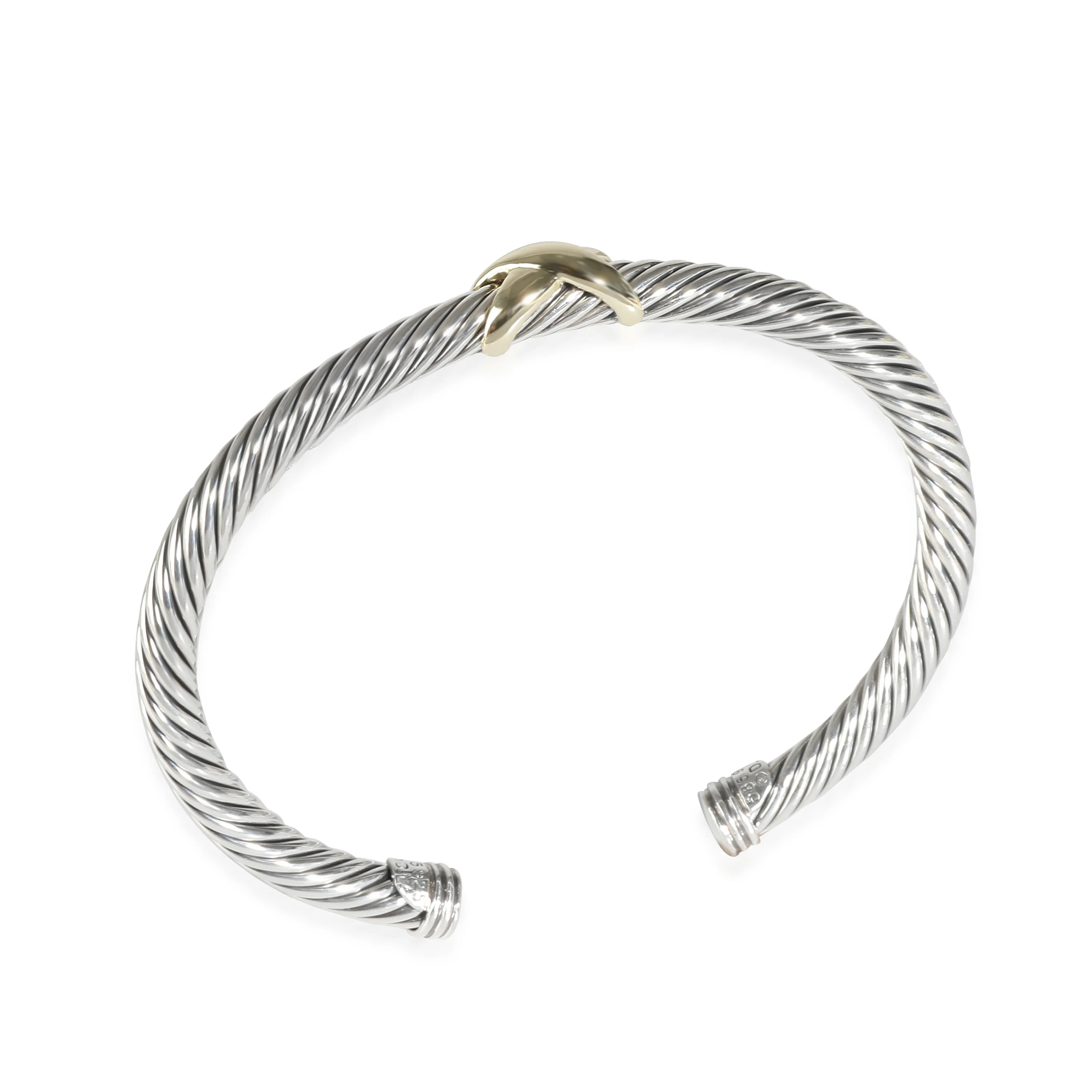 David Yurman Cable Classic Bangle in 14K Yellow Gold/Sterling Silver - Image 6