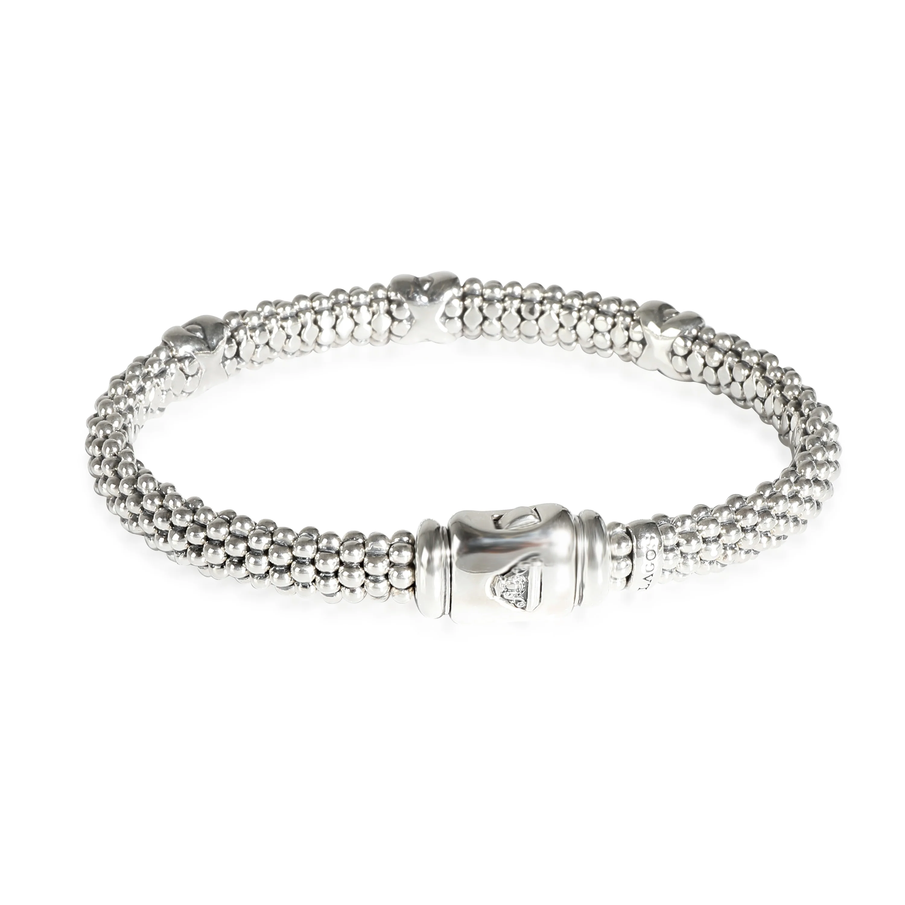 Caviar 3 X Station Bracelet in Sterling Silver - Image 3