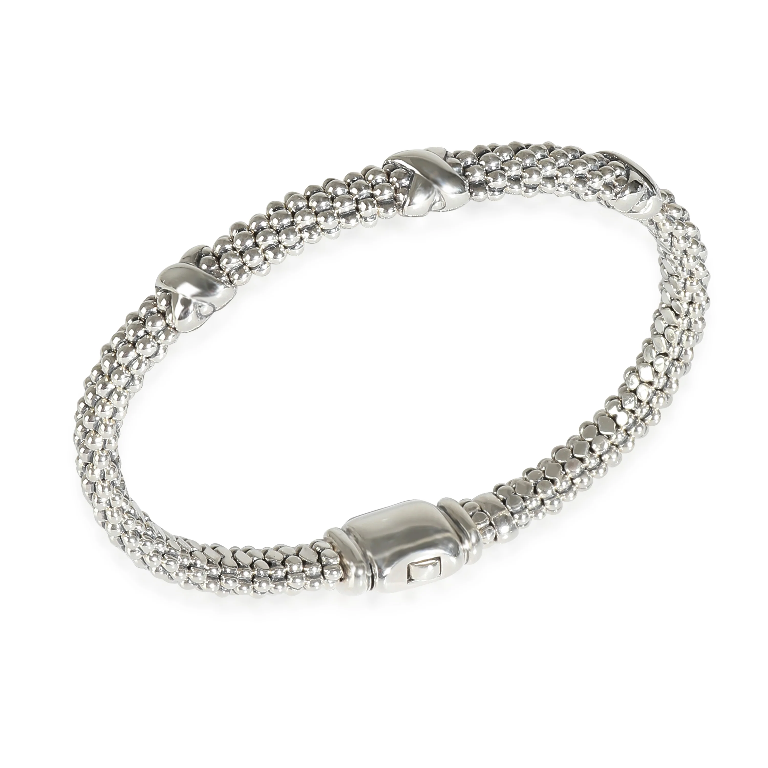Caviar 3 X Station Bracelet in Sterling Silver - Image 4