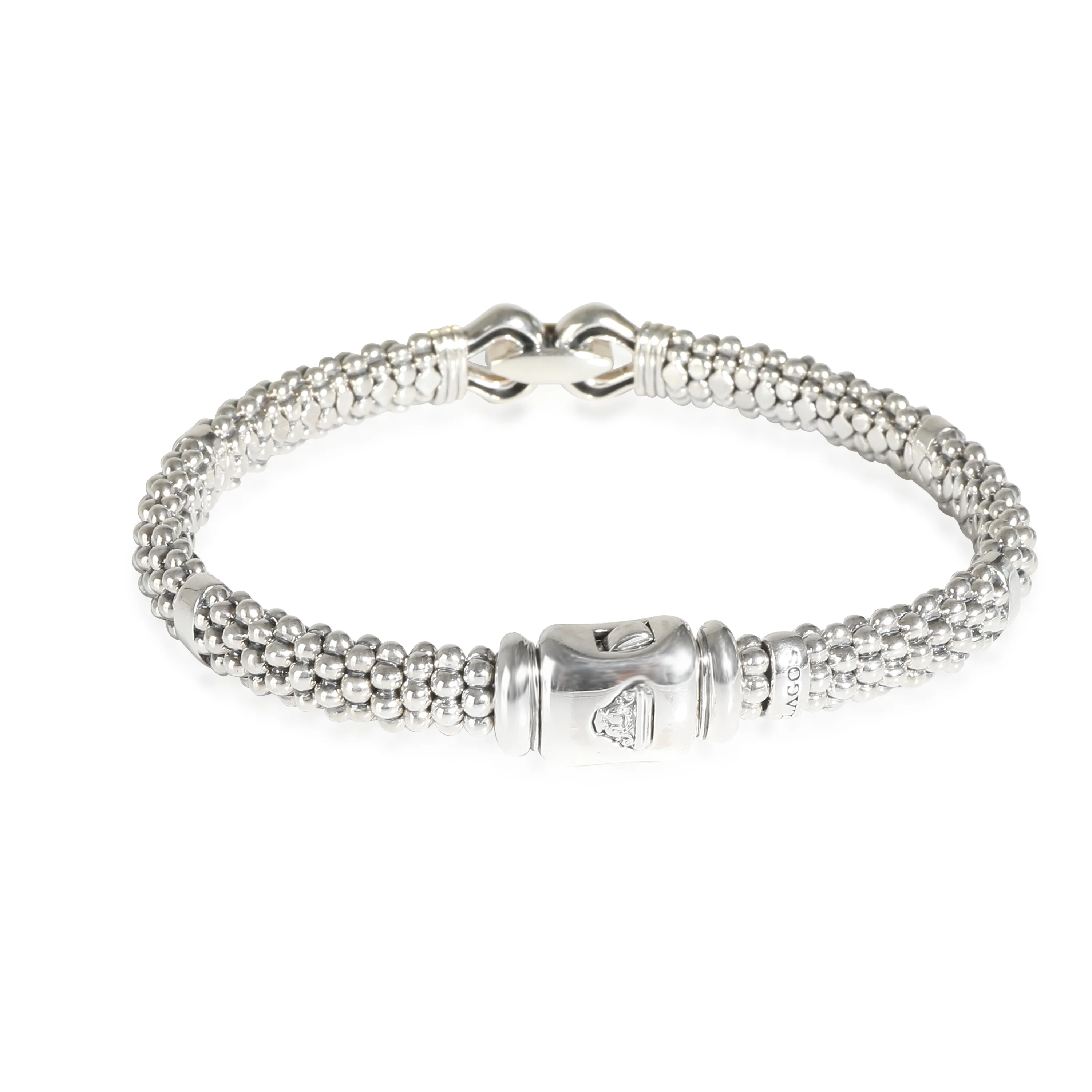 Caviar Buckle Bracelet in 18K Yellow Gold/Sterling Silver - Image 3