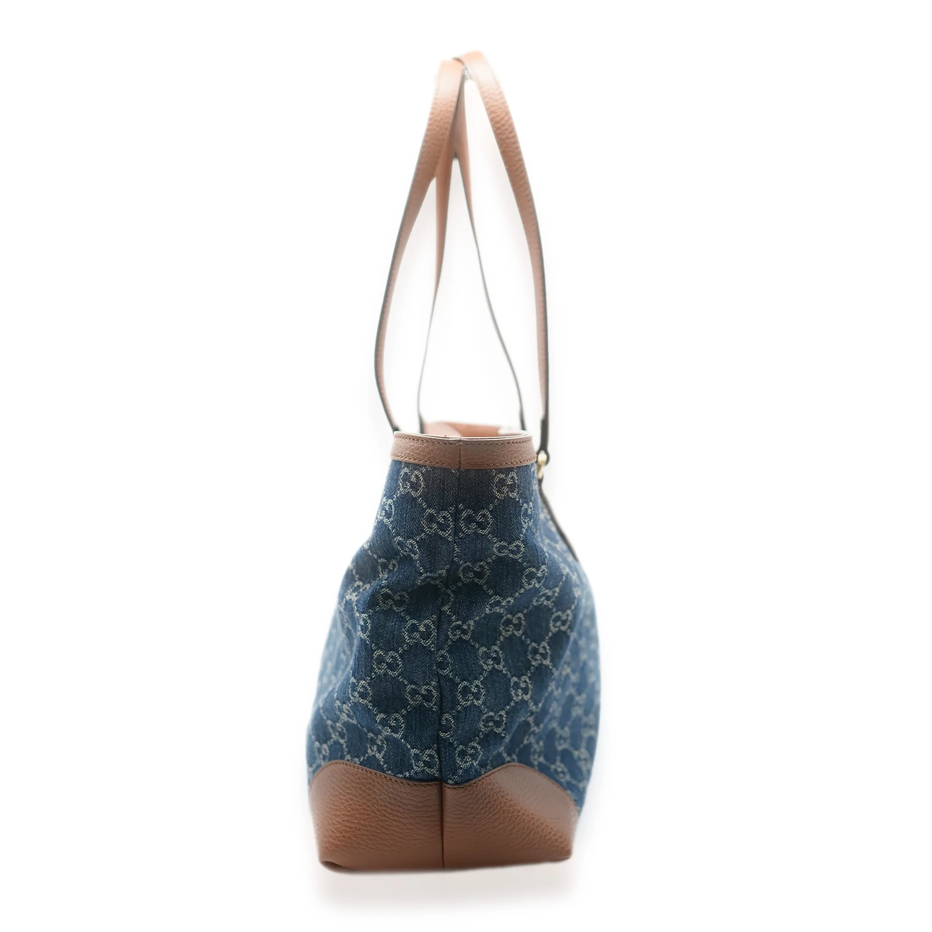 Blue Tea Cuir New Denim GG Medium Ophidia Shopping Tote - Image 2